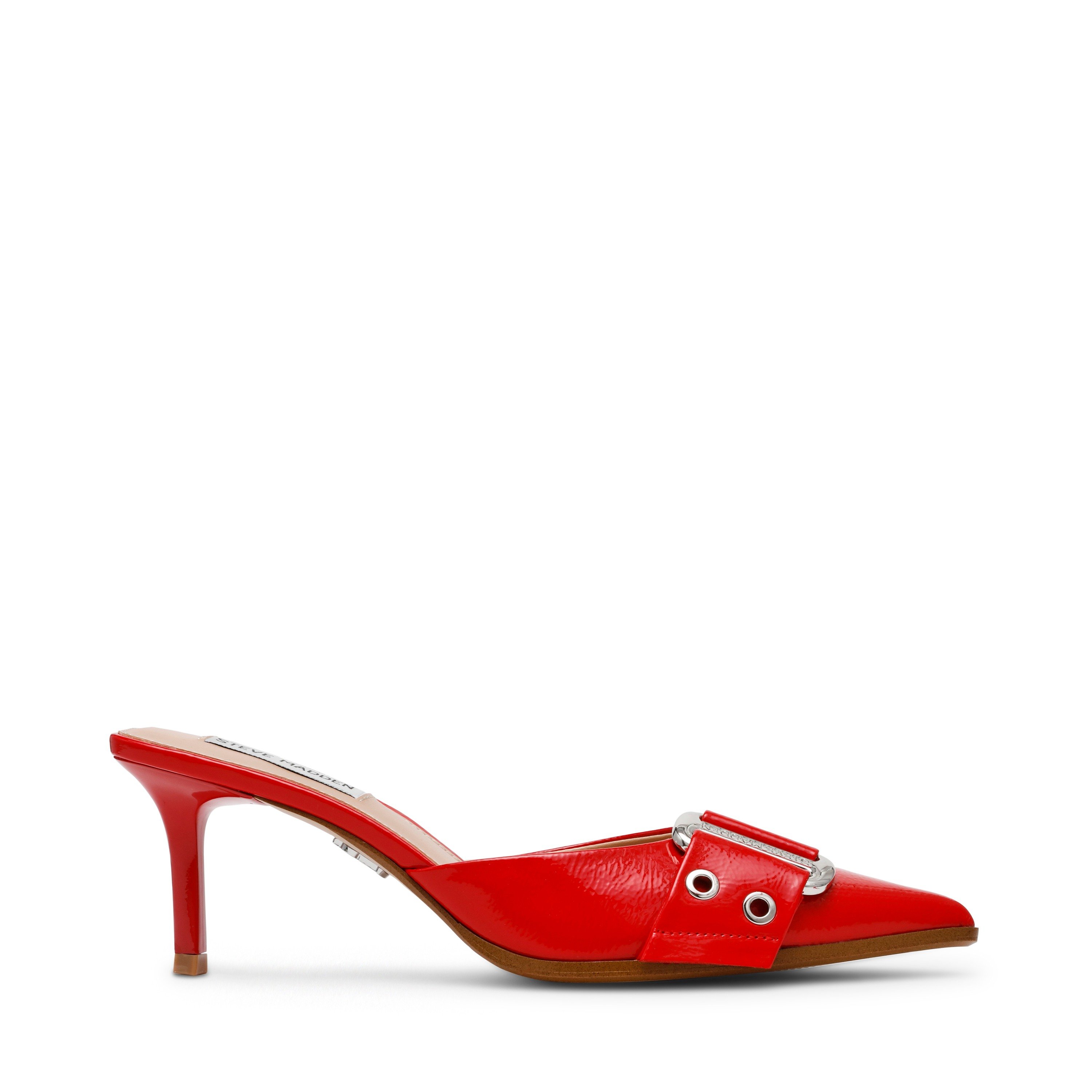 Hiatus Red Crinkle Patent Pumps