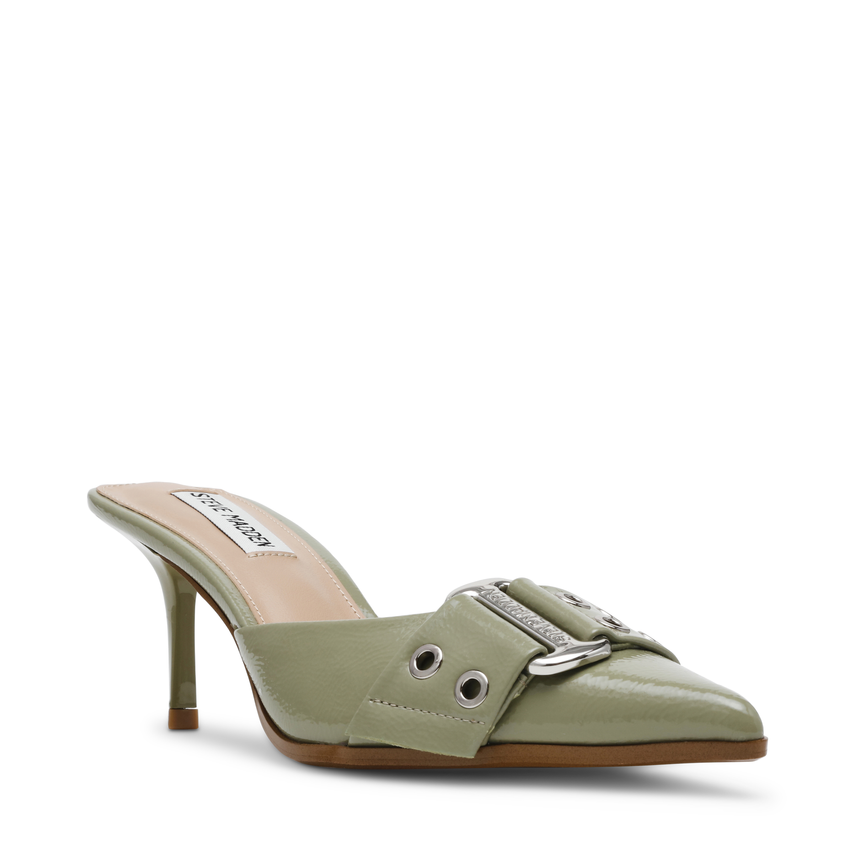 Hiatus Sage Crinkle Patent Pumps