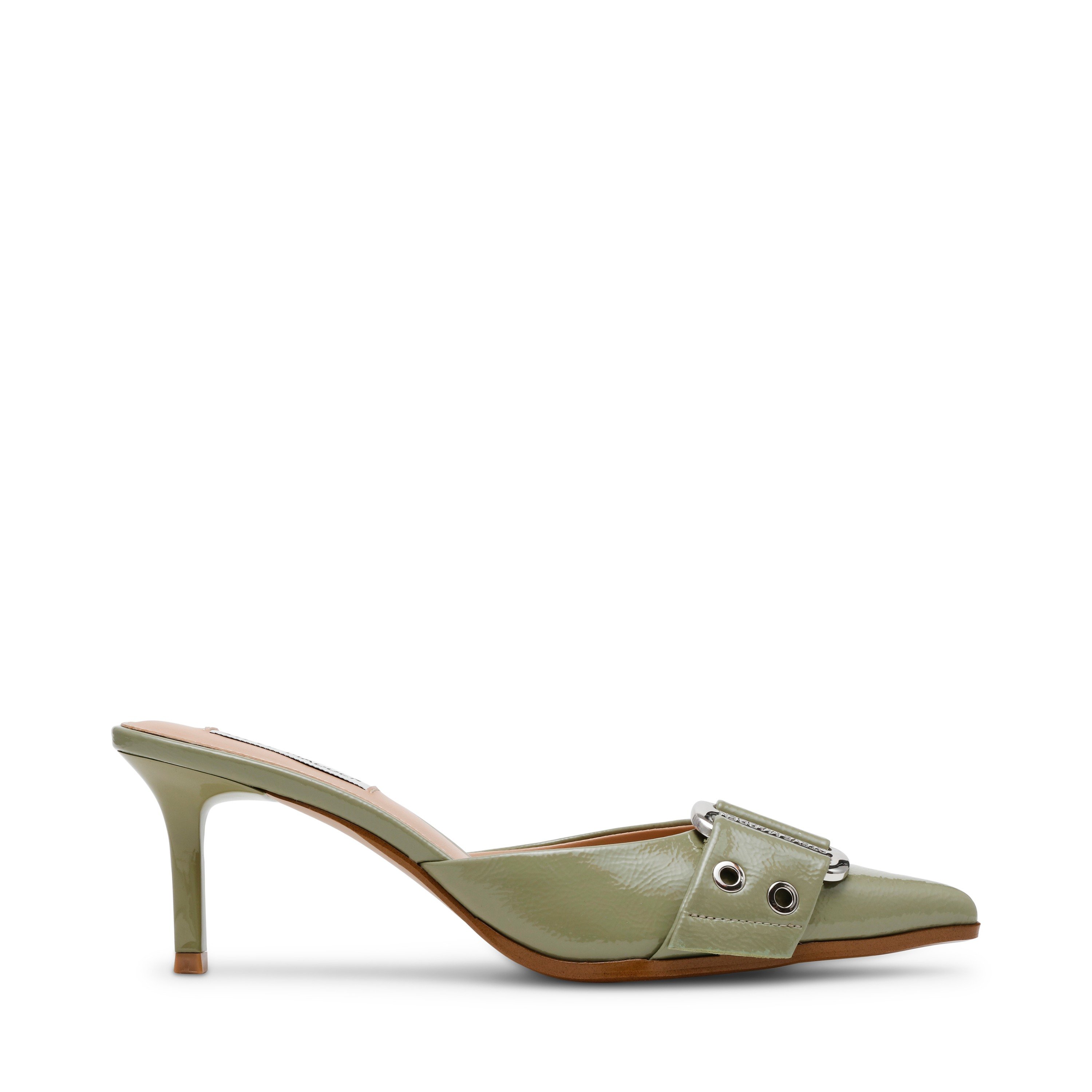 Hiatus Sage Crinkle Patent Pumps