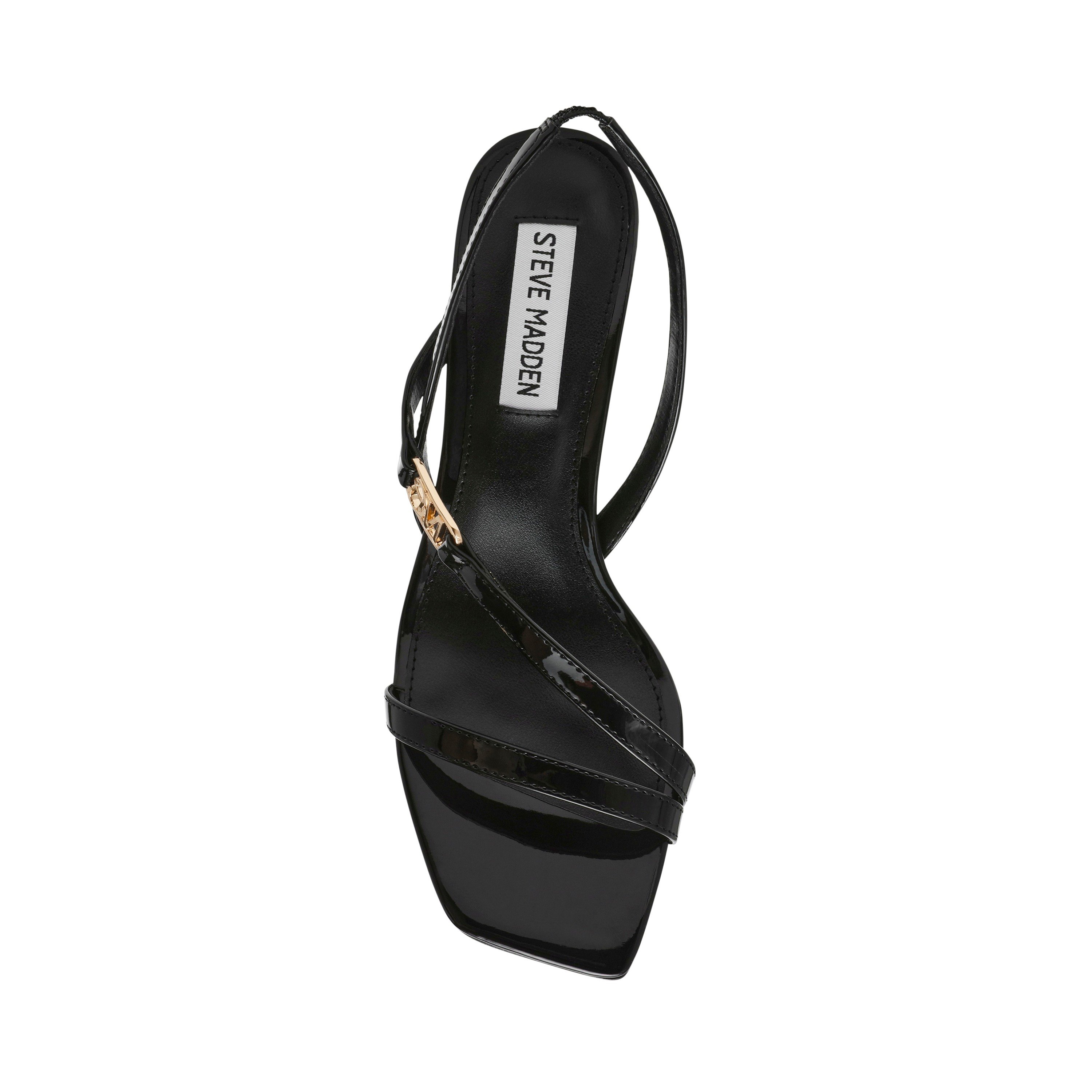 Infuzer Black Patent Heels Sandals