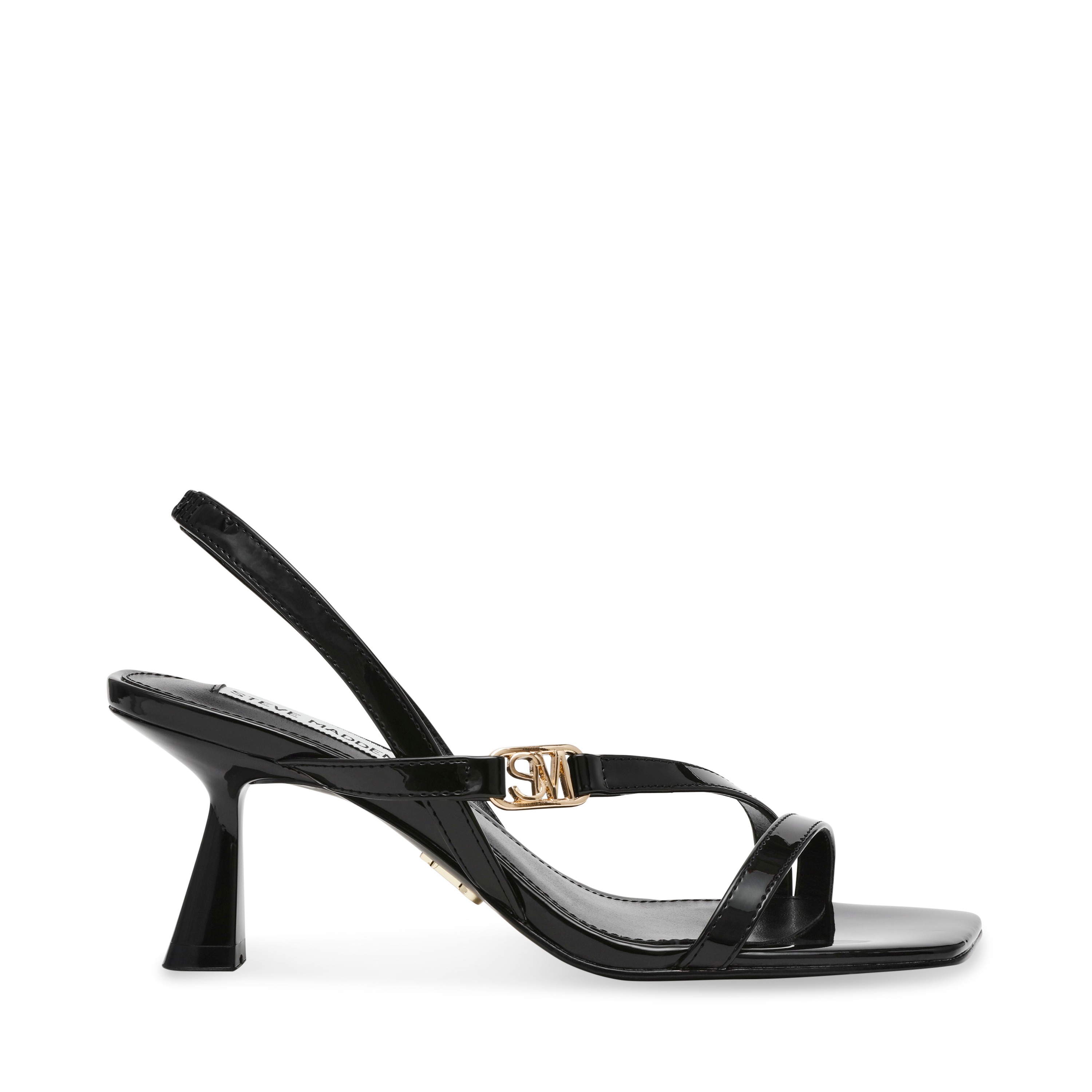Infuzer Black Patent Heels Sandals