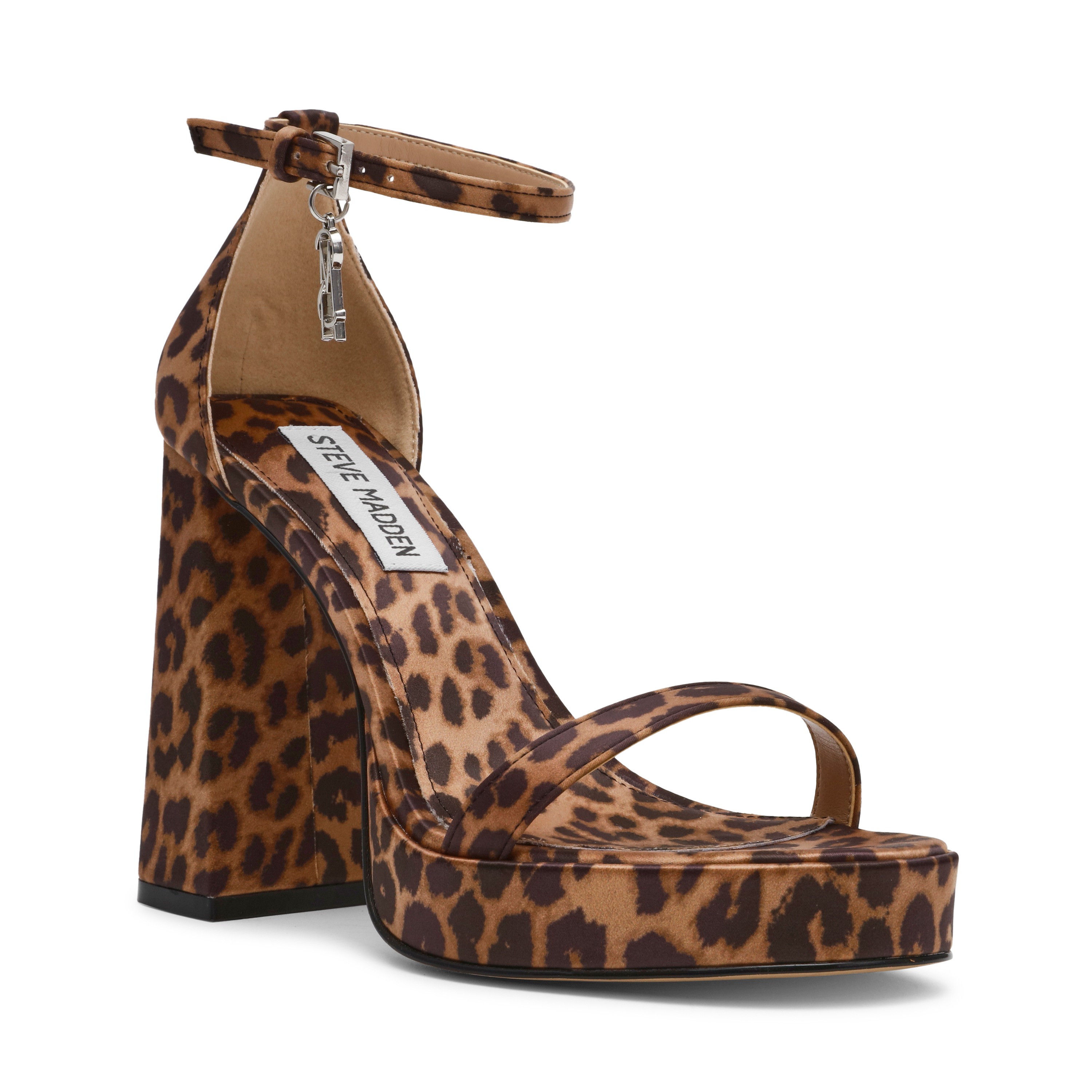 VERONIKA Leopard Satin Heel Sandals