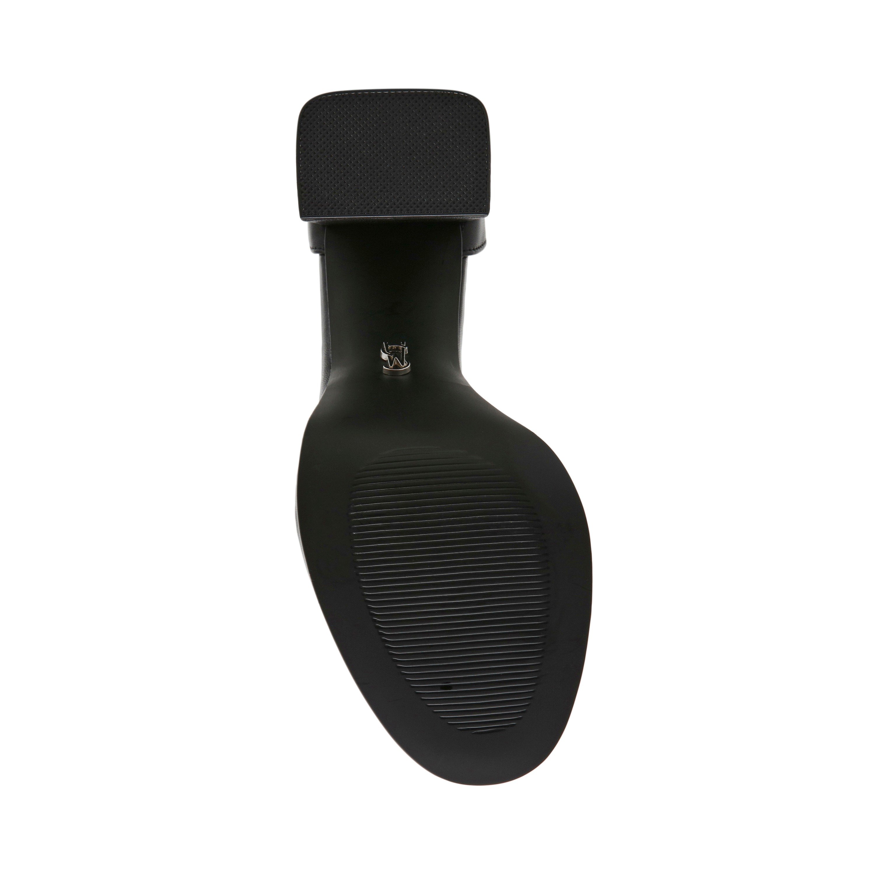 VERONIKA Black Leather Heel Sandals