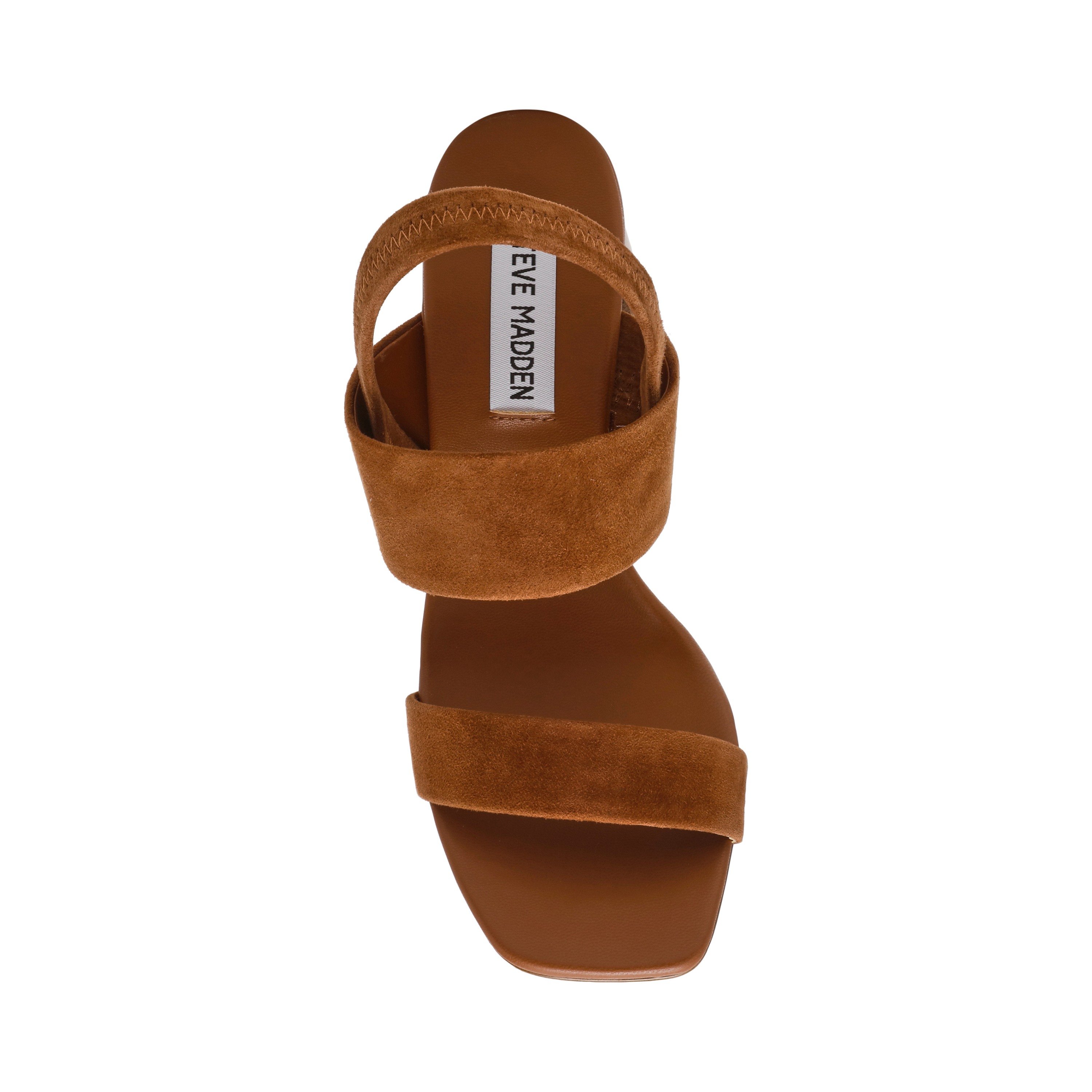 Maizie Cognac Suede Heel Sandals