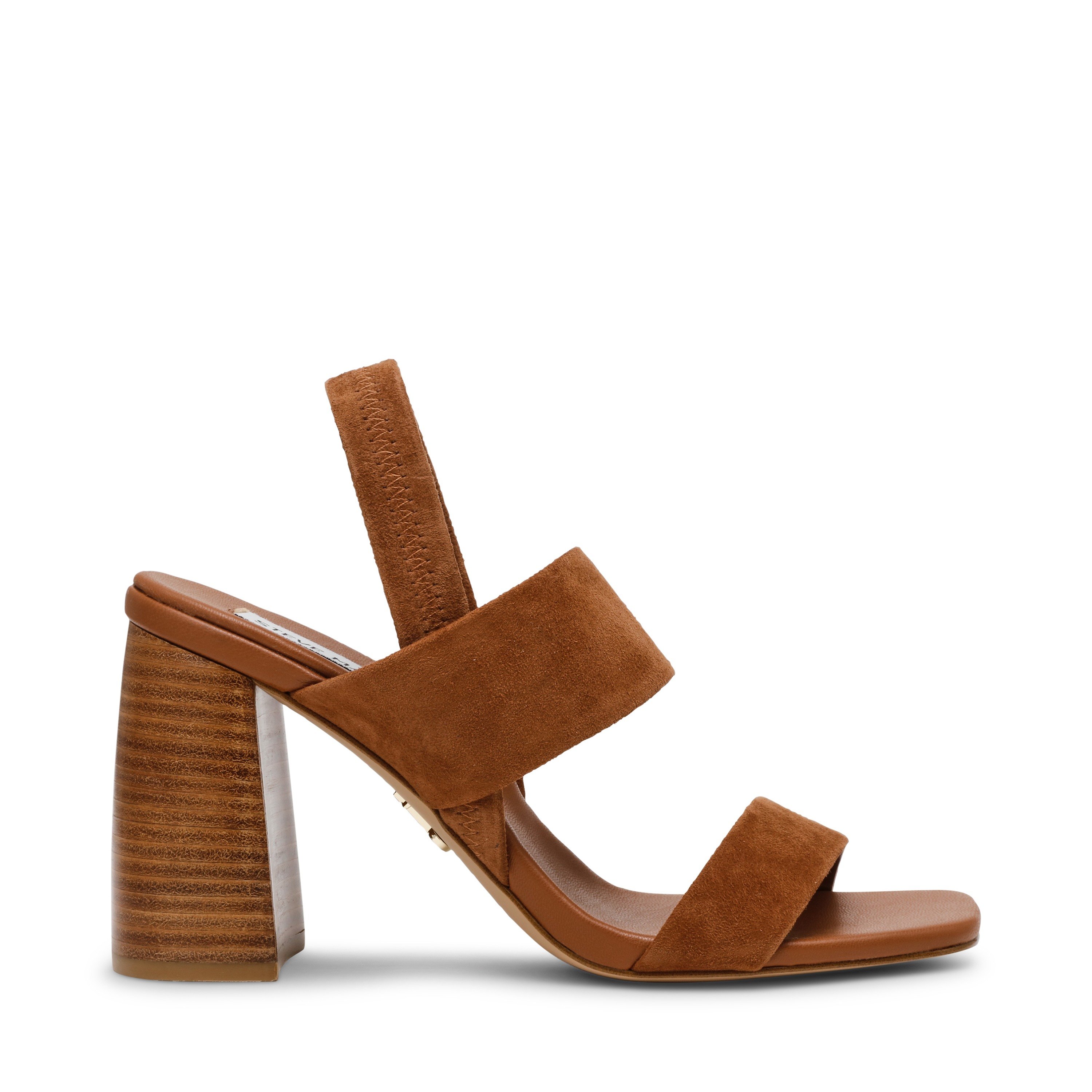 Maizie Cognac Suede Heel Sandals