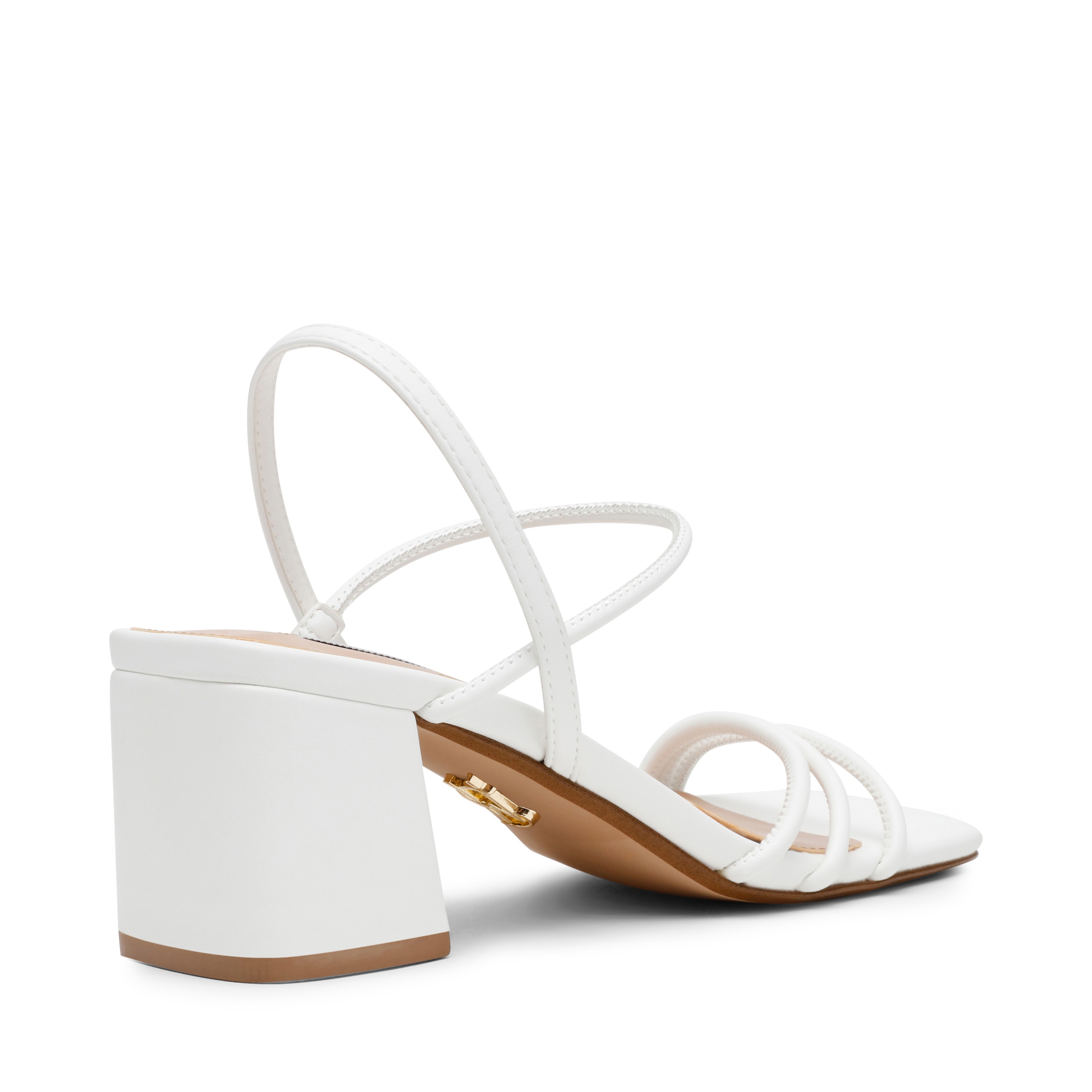 Zellie White Heels Sandals