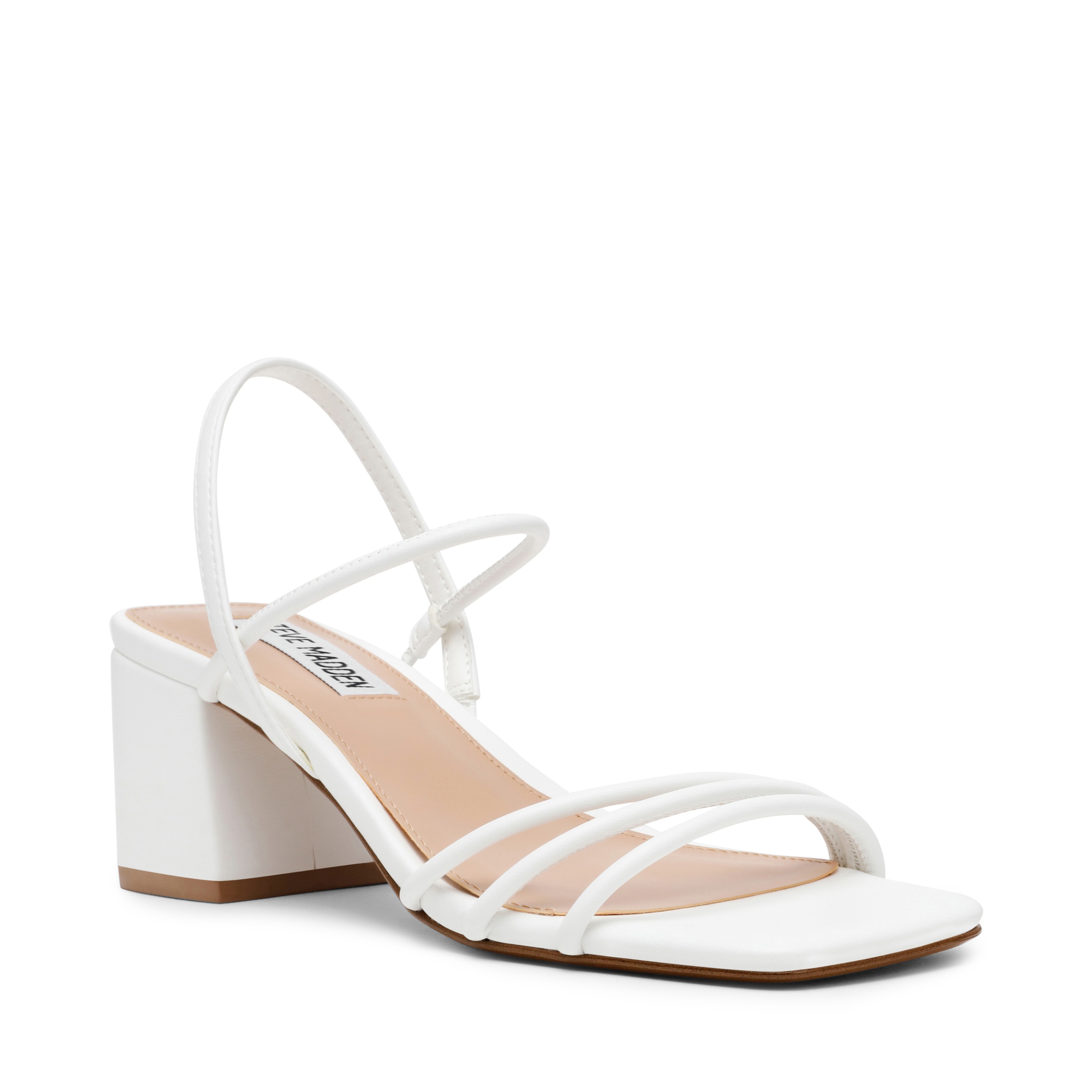 Zellie White Heels Sandals