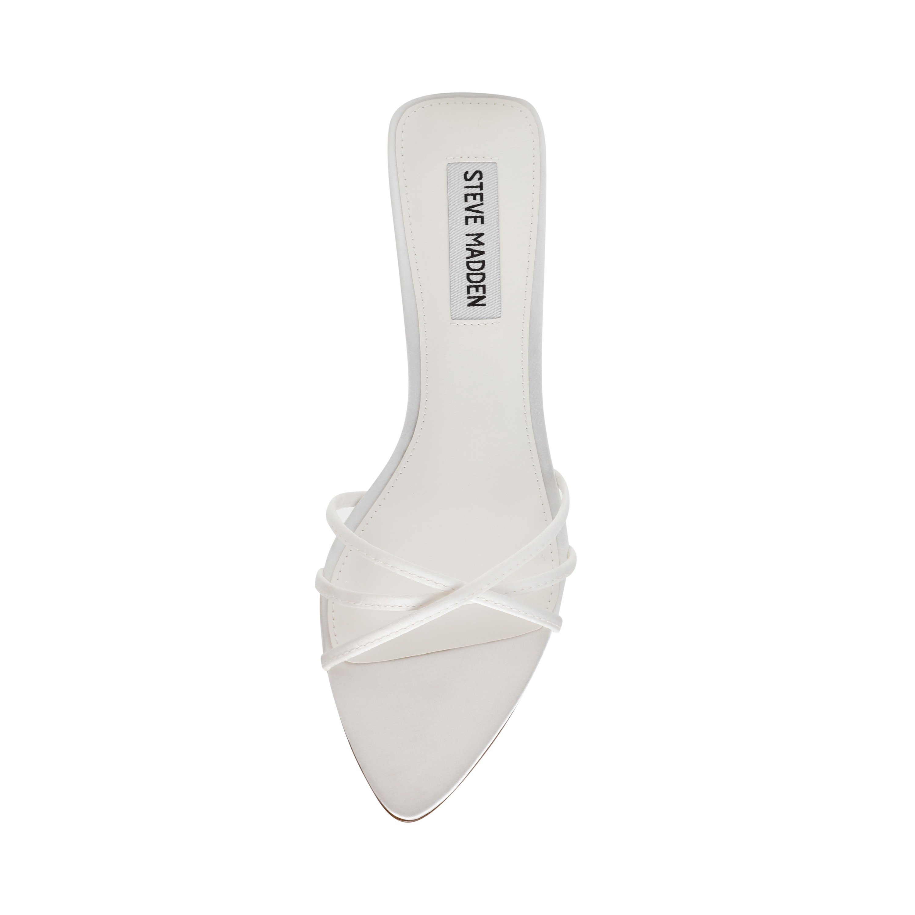 Candela White Satin Heel Sandals