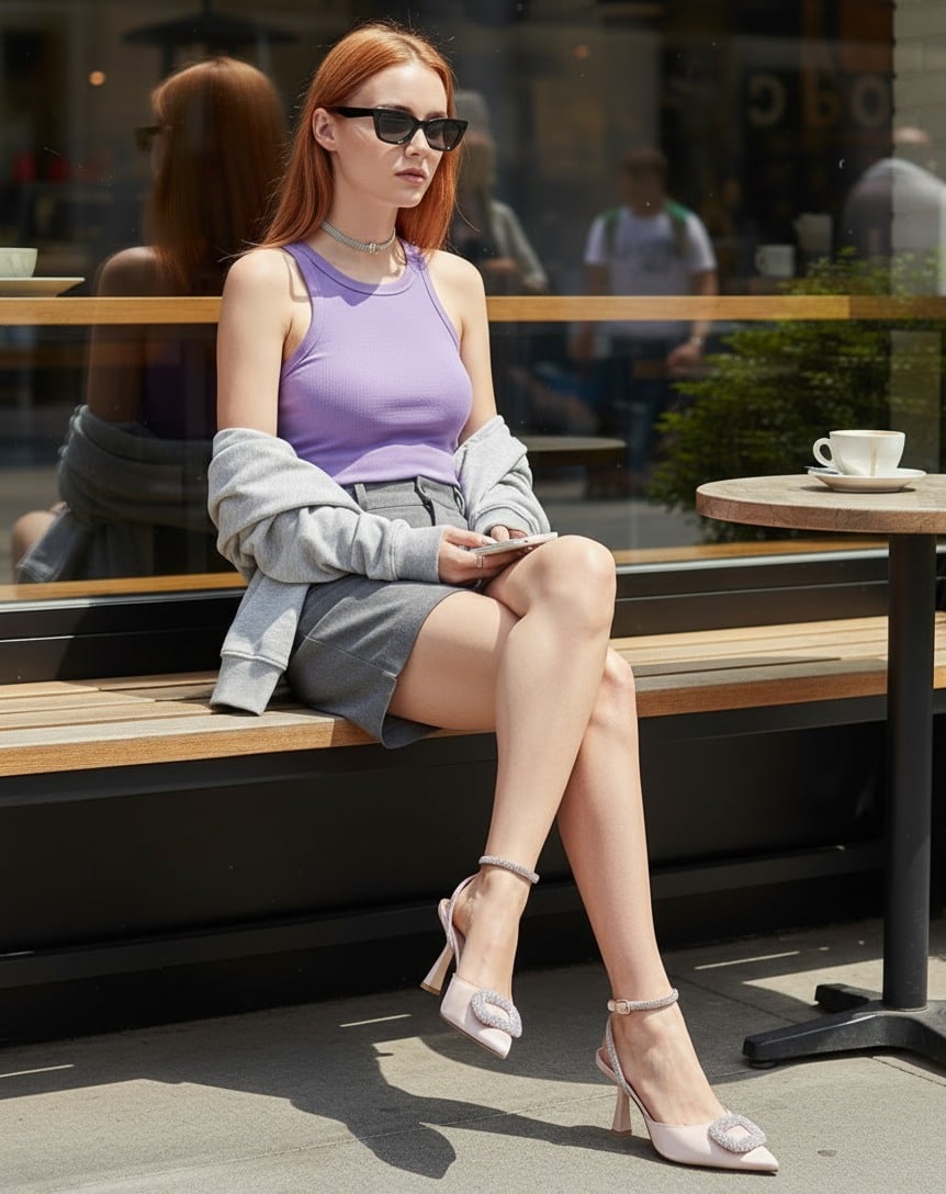Florenzia Champ Satin Pumps