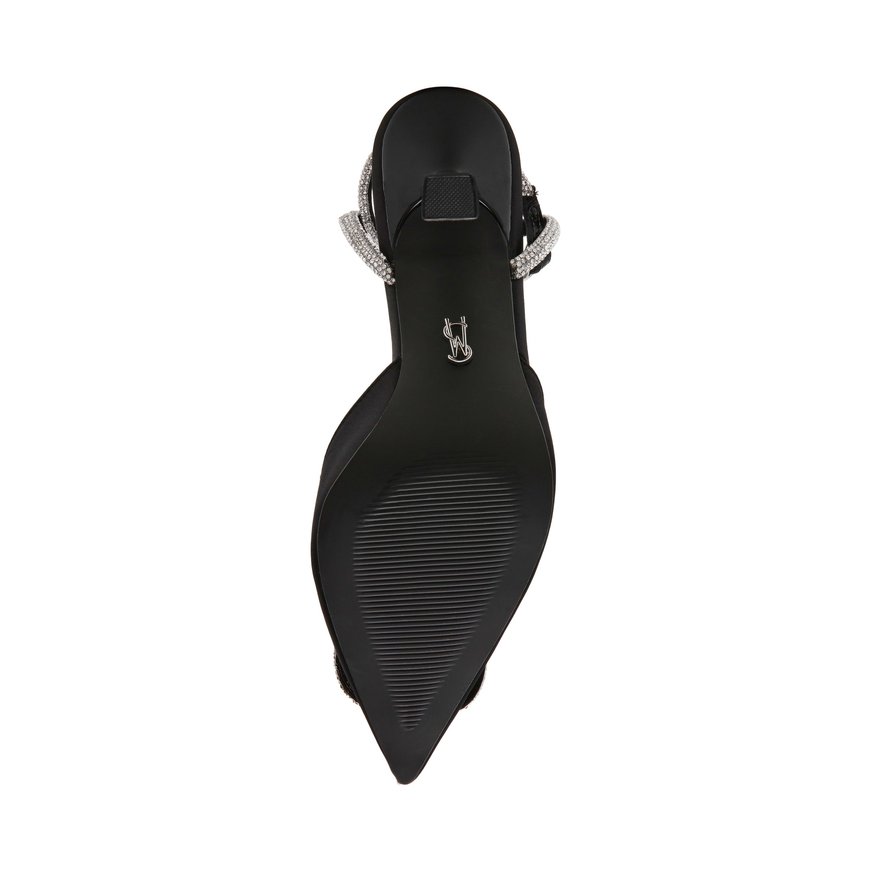 Florenzia Black Satin Pumps