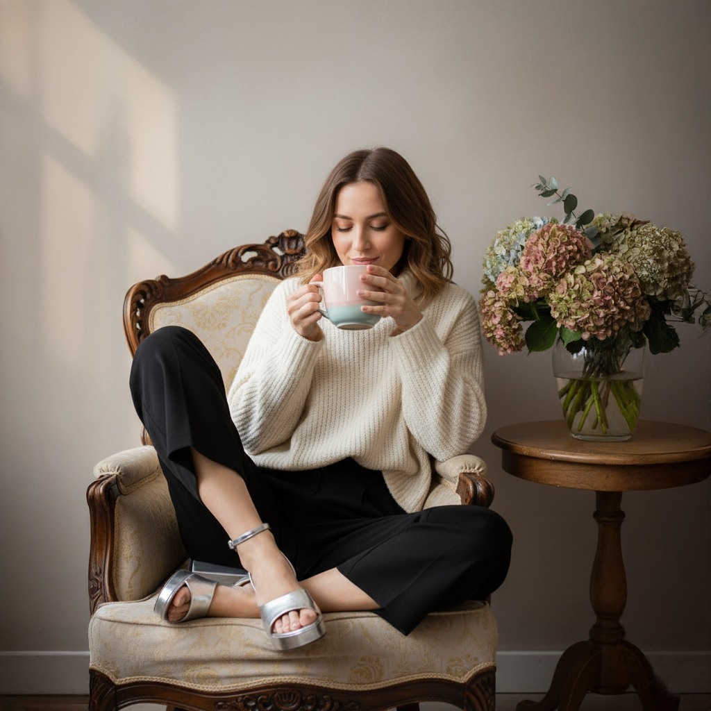 Zinfandel Silver Heels Sandals