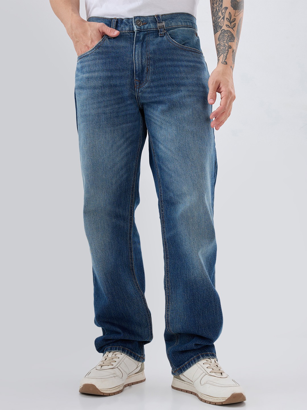 NARUTO STRAIGHT SALT N PEPPER JEANS