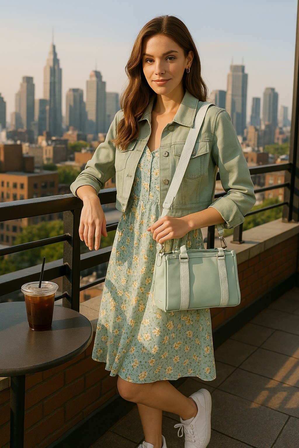 Bwebby Frosty Green Satchel