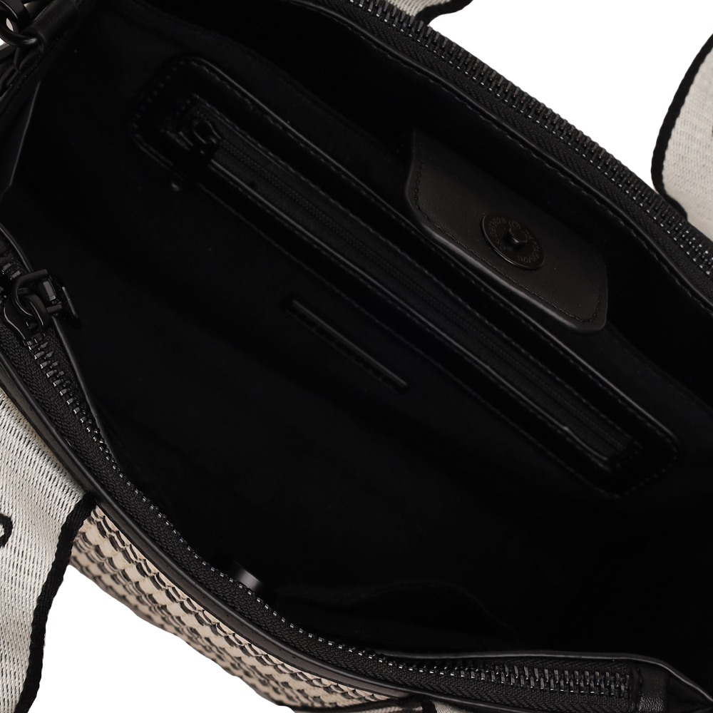 Bwebby Black-White Satchel