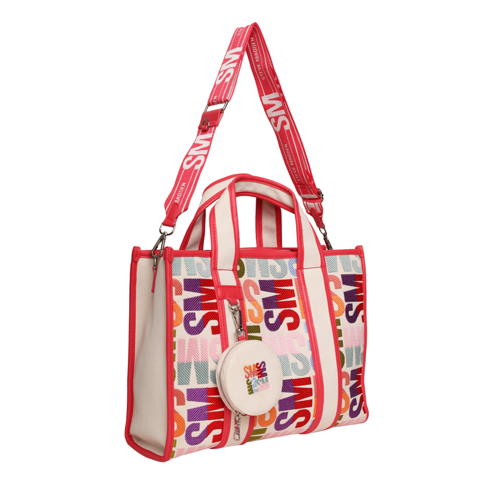 Bwebber Large Canvas Berry Multi Tote