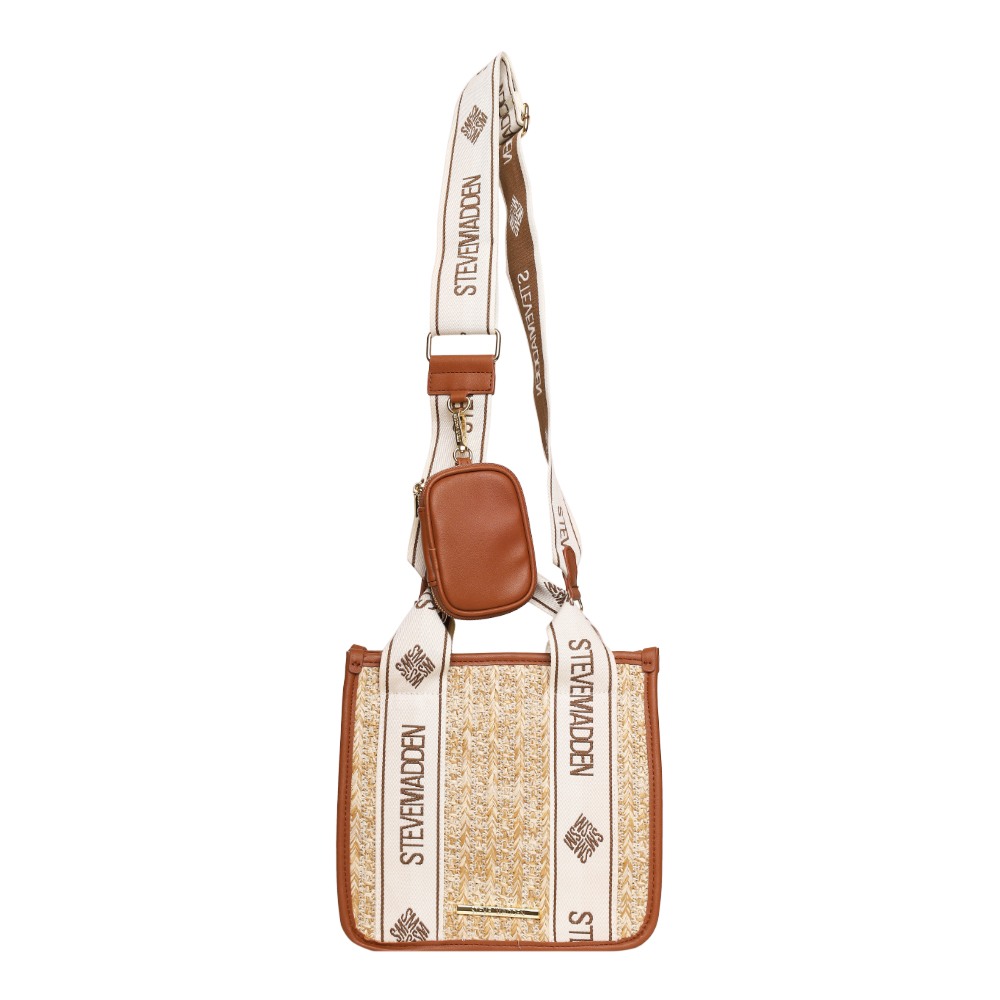 Bwebber Straw Cognac Satchel
