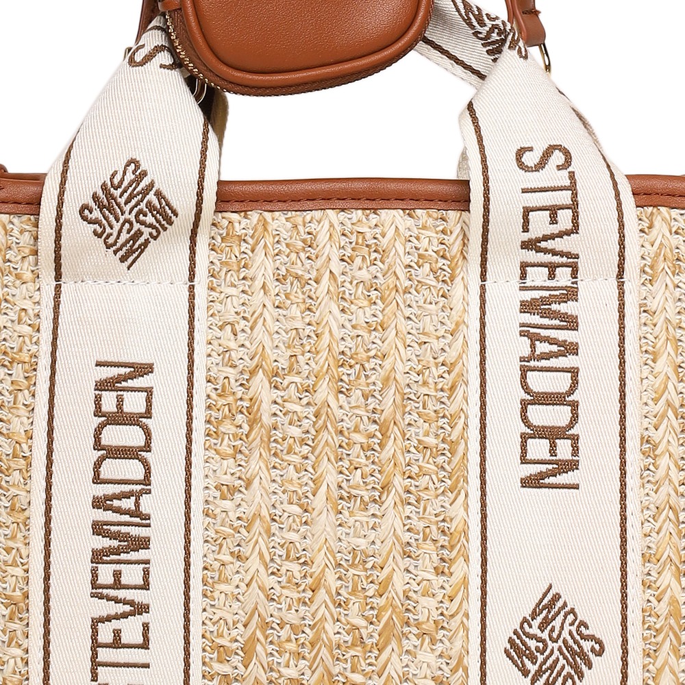 Bwebber Straw Cognac Satchel