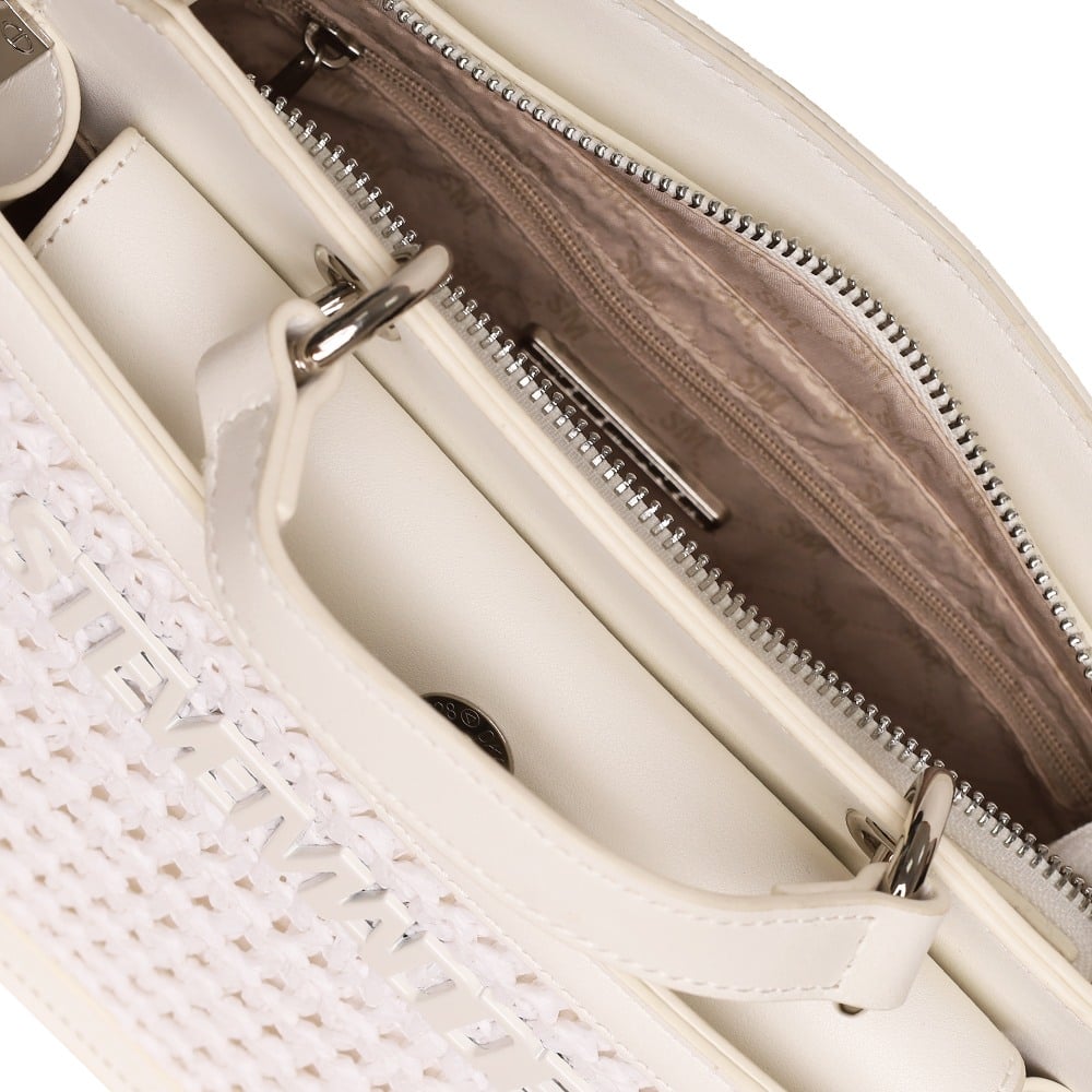 Bevelyn-S White Satchel