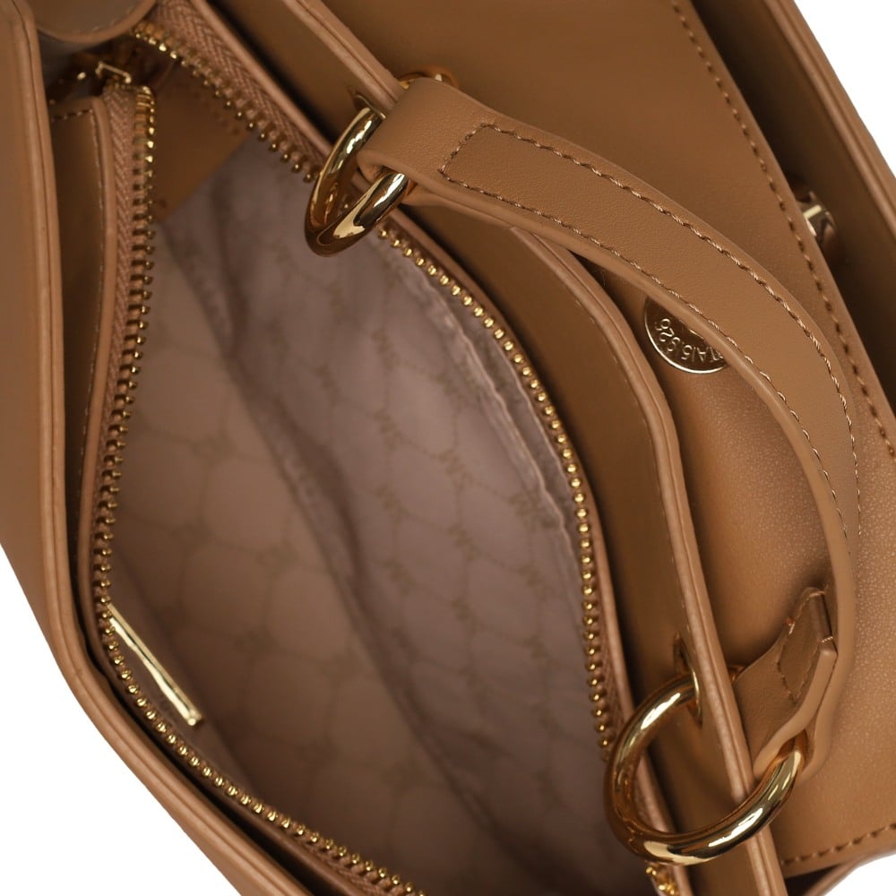 Bevelyn-S Camel Satchel