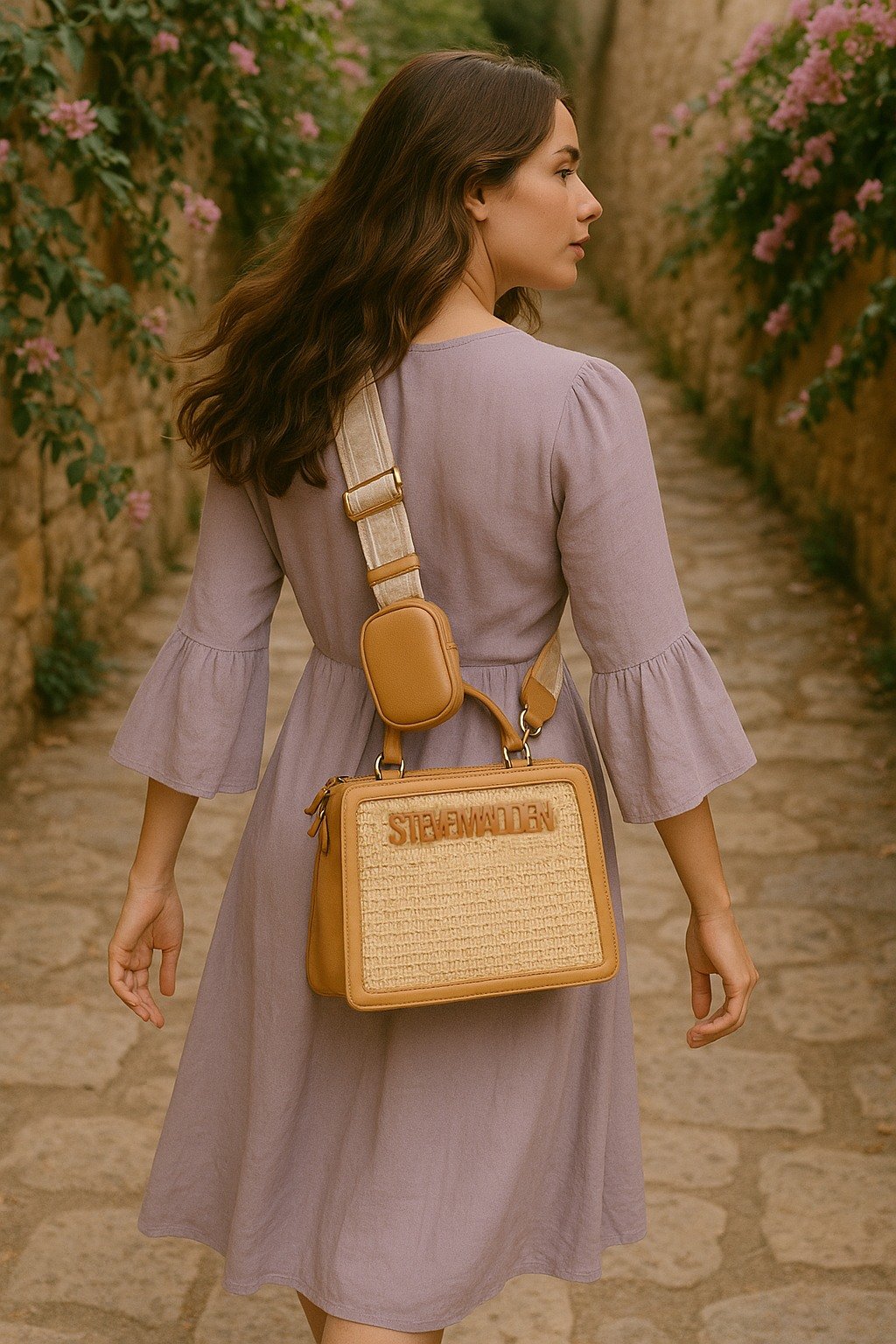 Bevelyn-S Camel Satchel