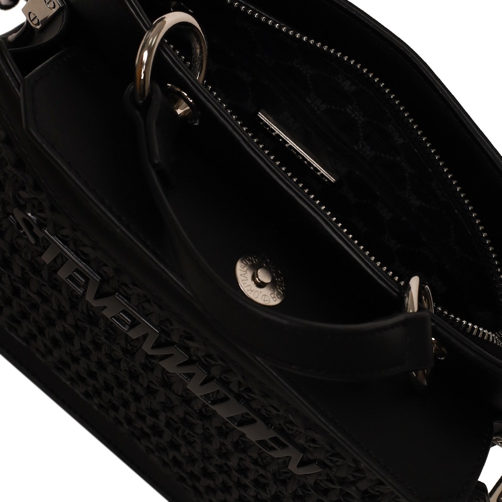 Bevelyn-S Black Satchel