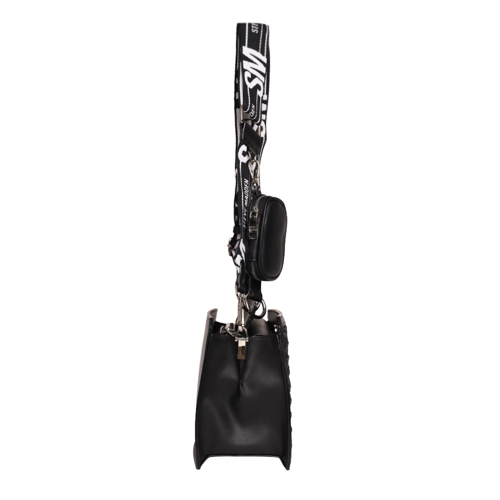 Bevelyn-S Black Satchel