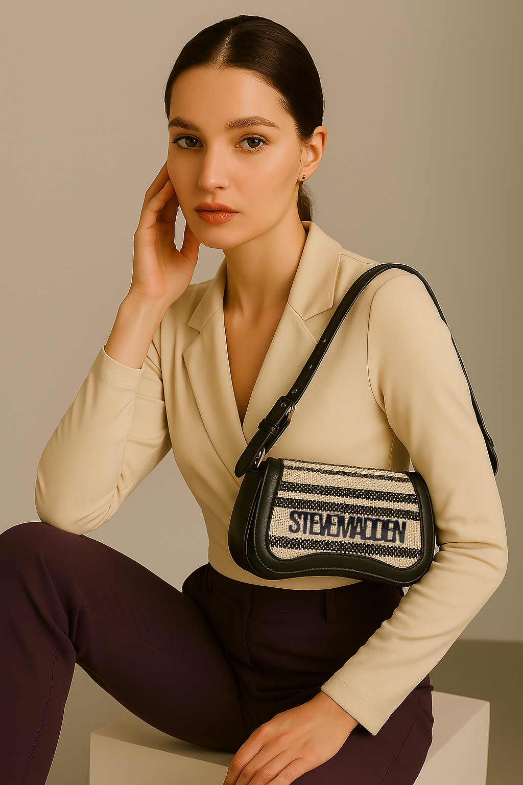 Btooms Black-White Crossbody