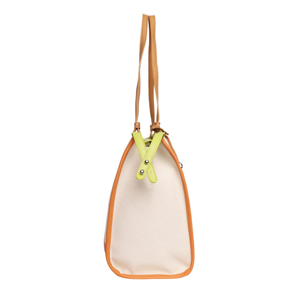 Bmarni Navy-Tan Multi Tote