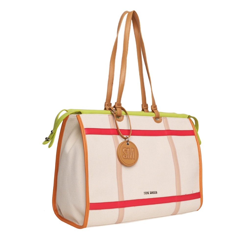 Bmarni Navy-Tan Multi Tote