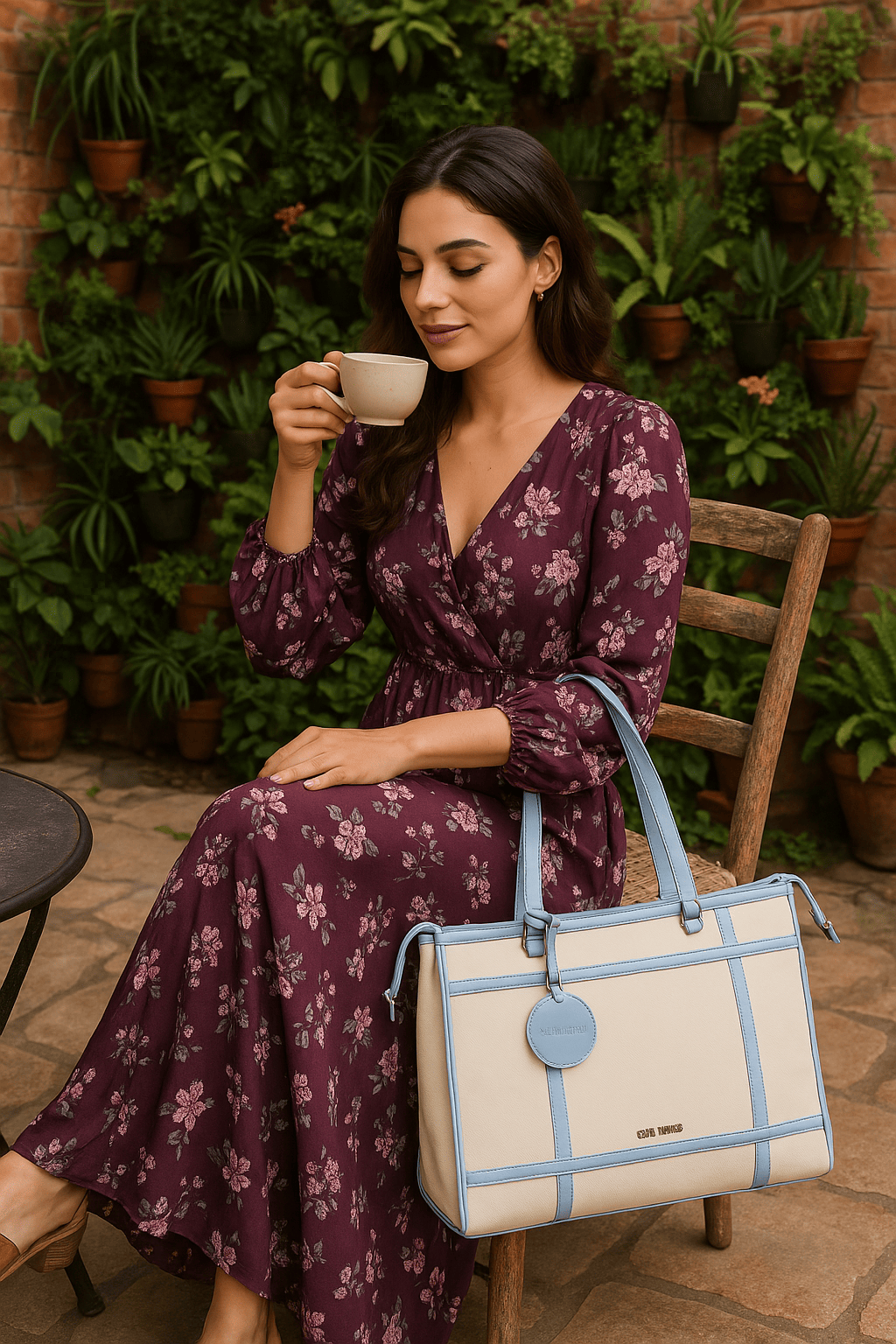 Bmarni Blue-Multi Tote