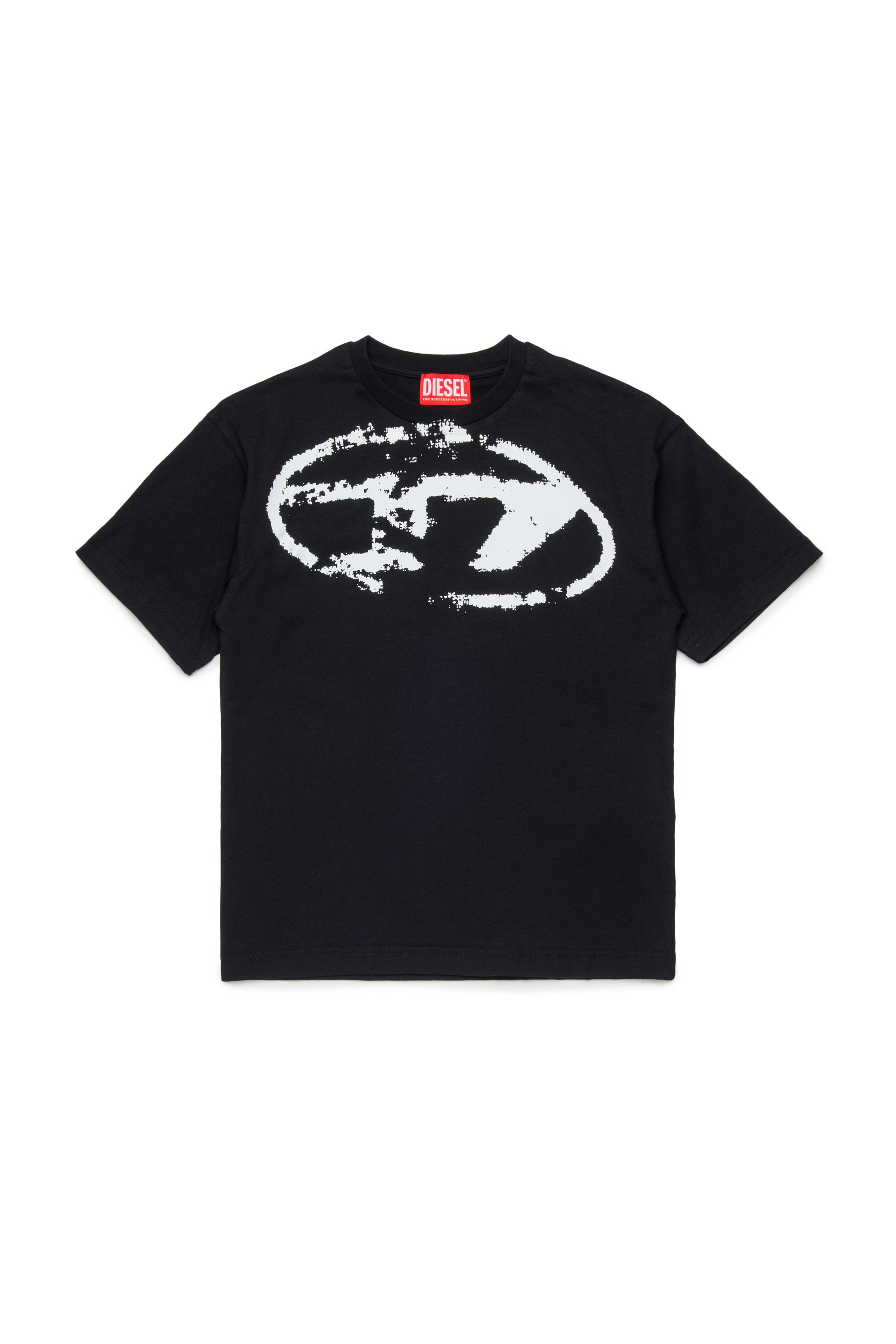 Black TBQTXT14 Over Graphic T-Shirt