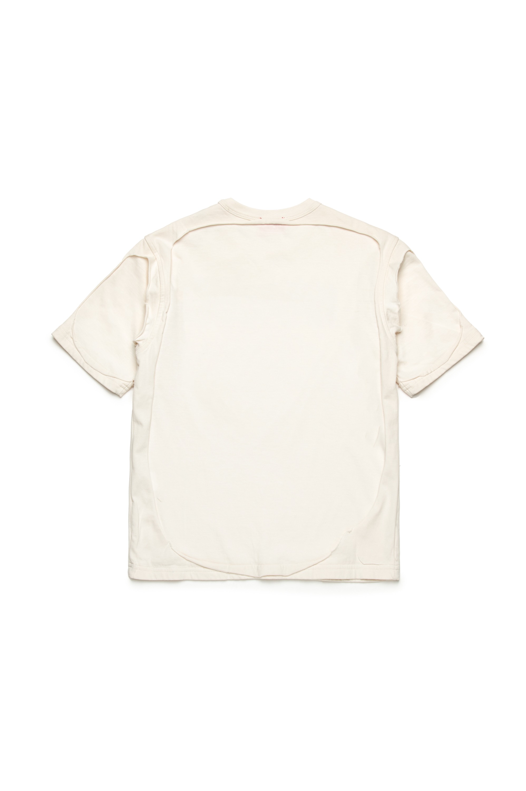 White Peel-off T-shirt with dégradé logo