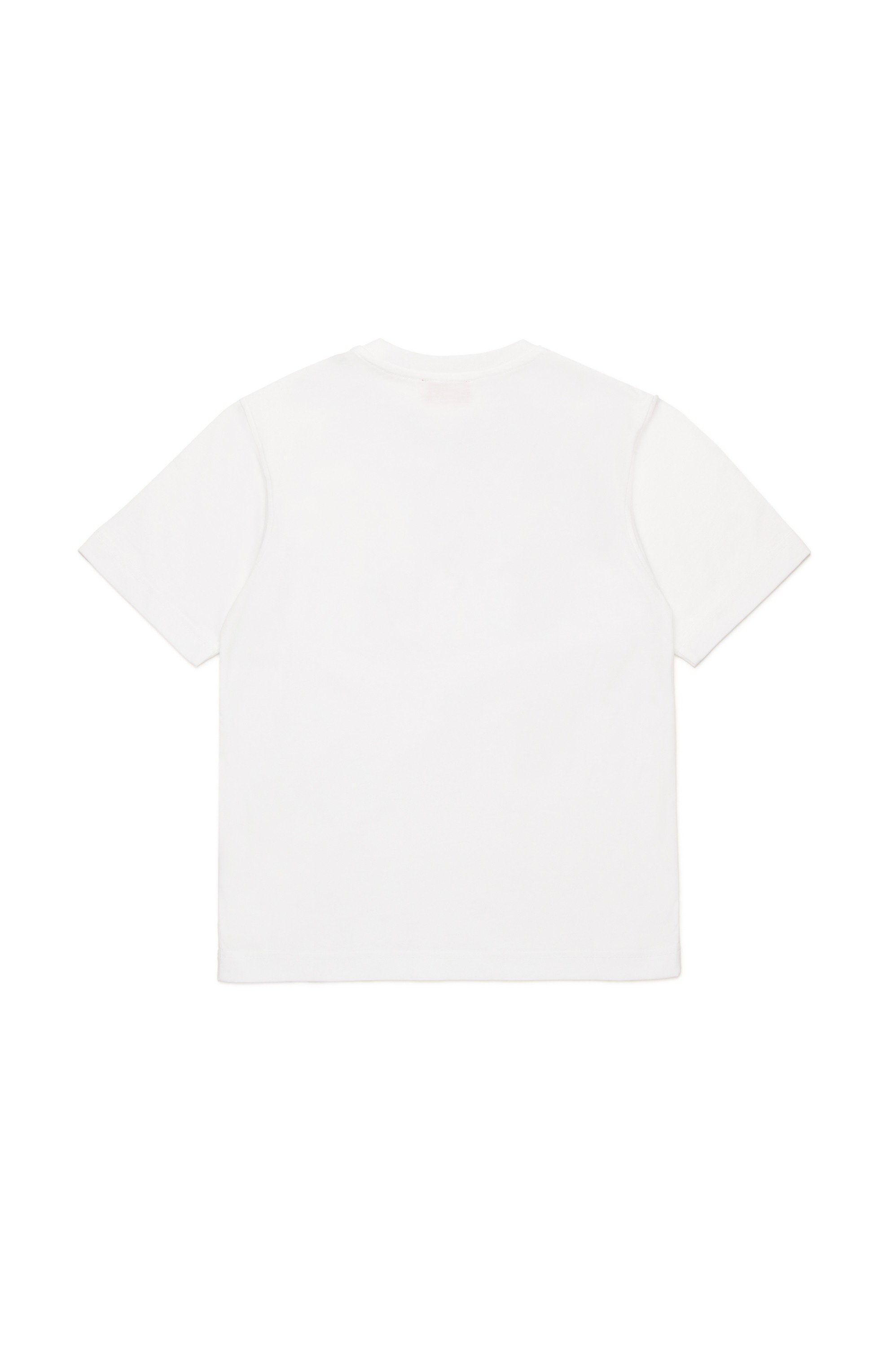 White T-shirt with superimposed logos