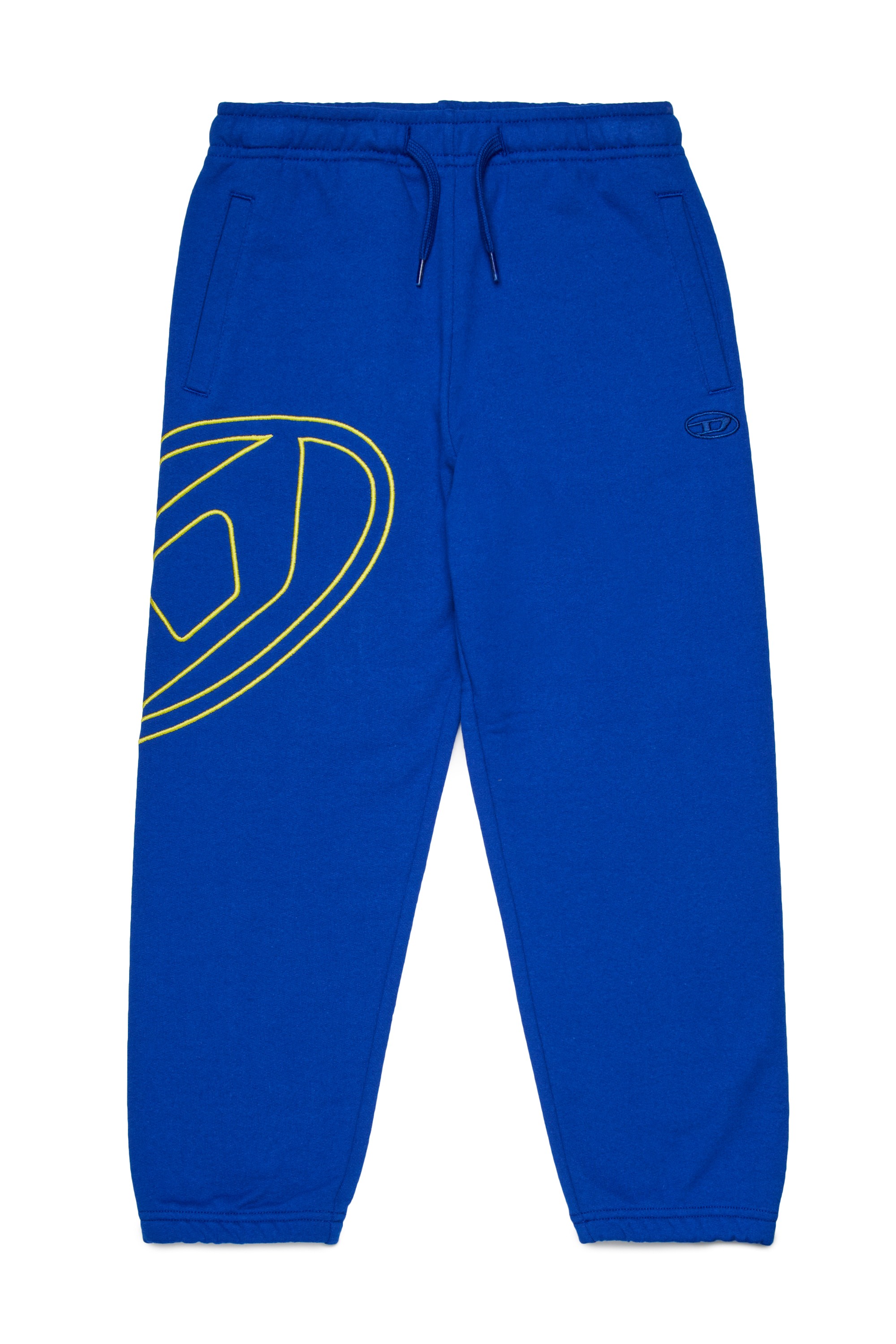 Blue Sweatpants with mega Oval D embroidery