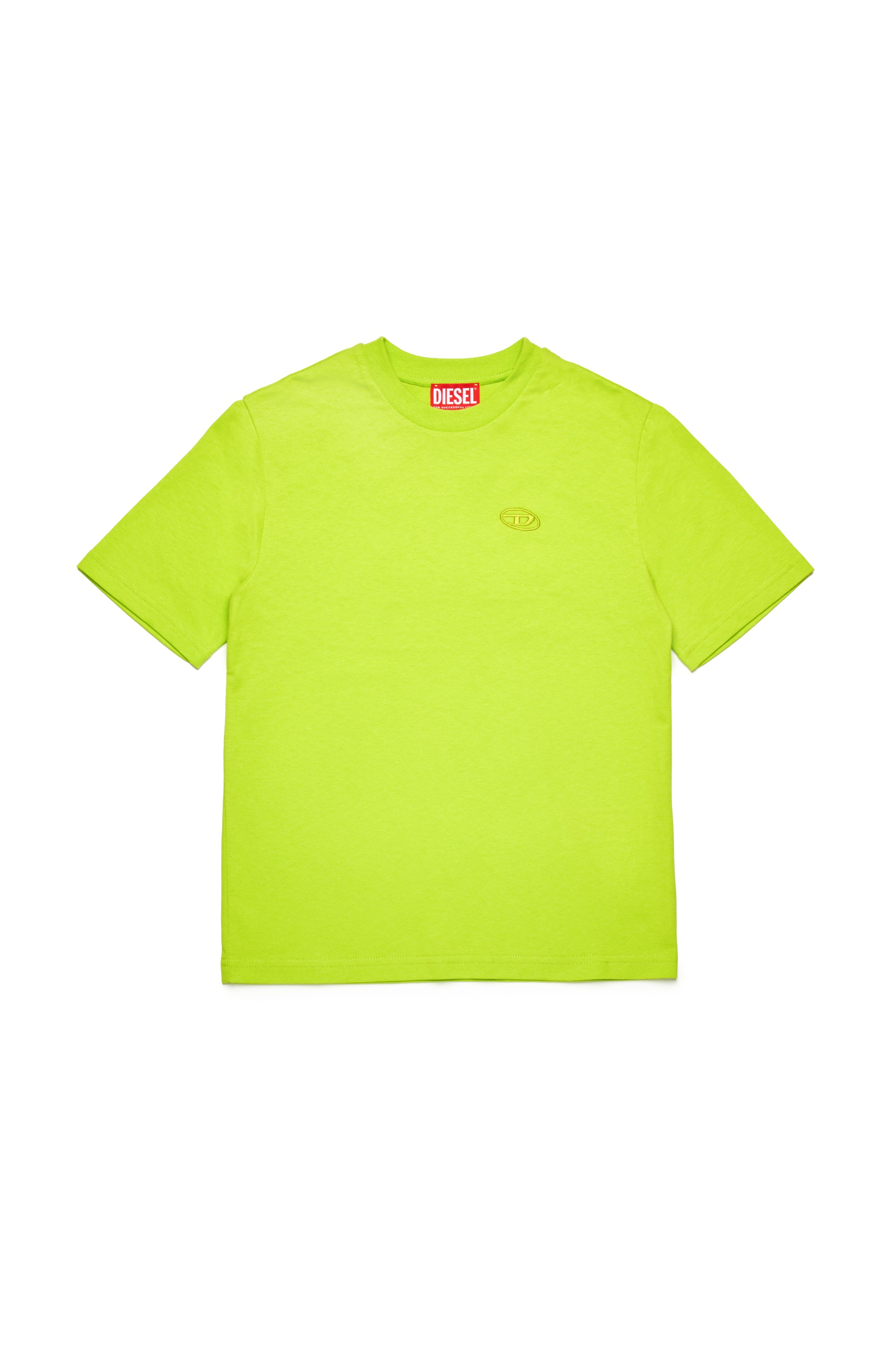 Green T-shirt with mega Oval D embroidery