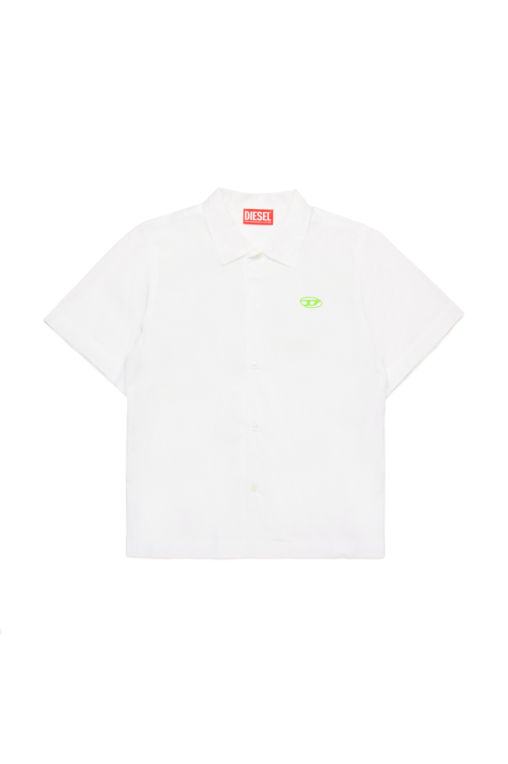White Short-sleeve shirt with Oval D print