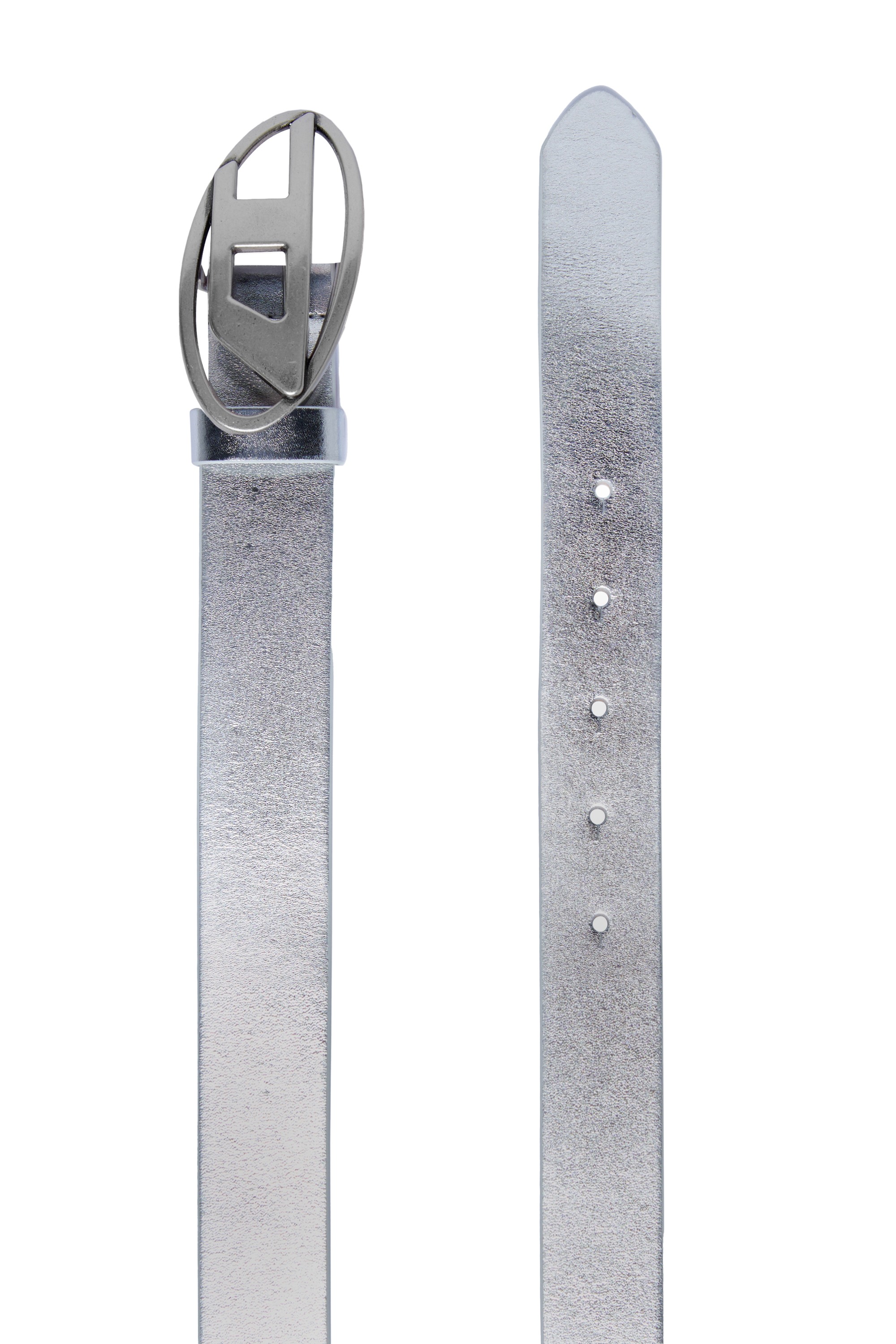 Blue Leather belt with Oval D buckle