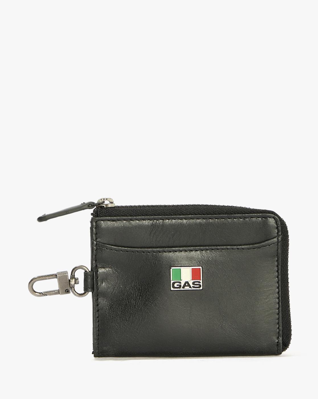 GAS | Men's Leather Zip Card Holder Wallet