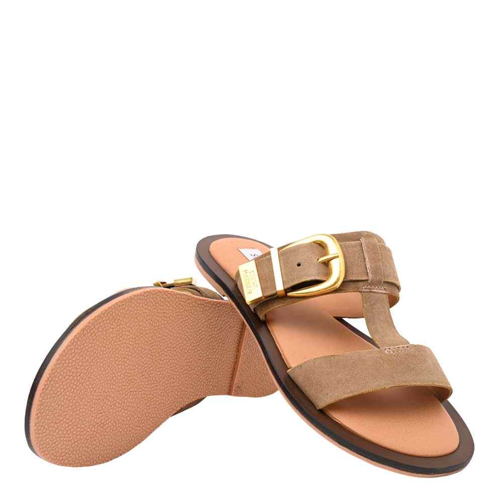 Aurorah Brown Suede Flats