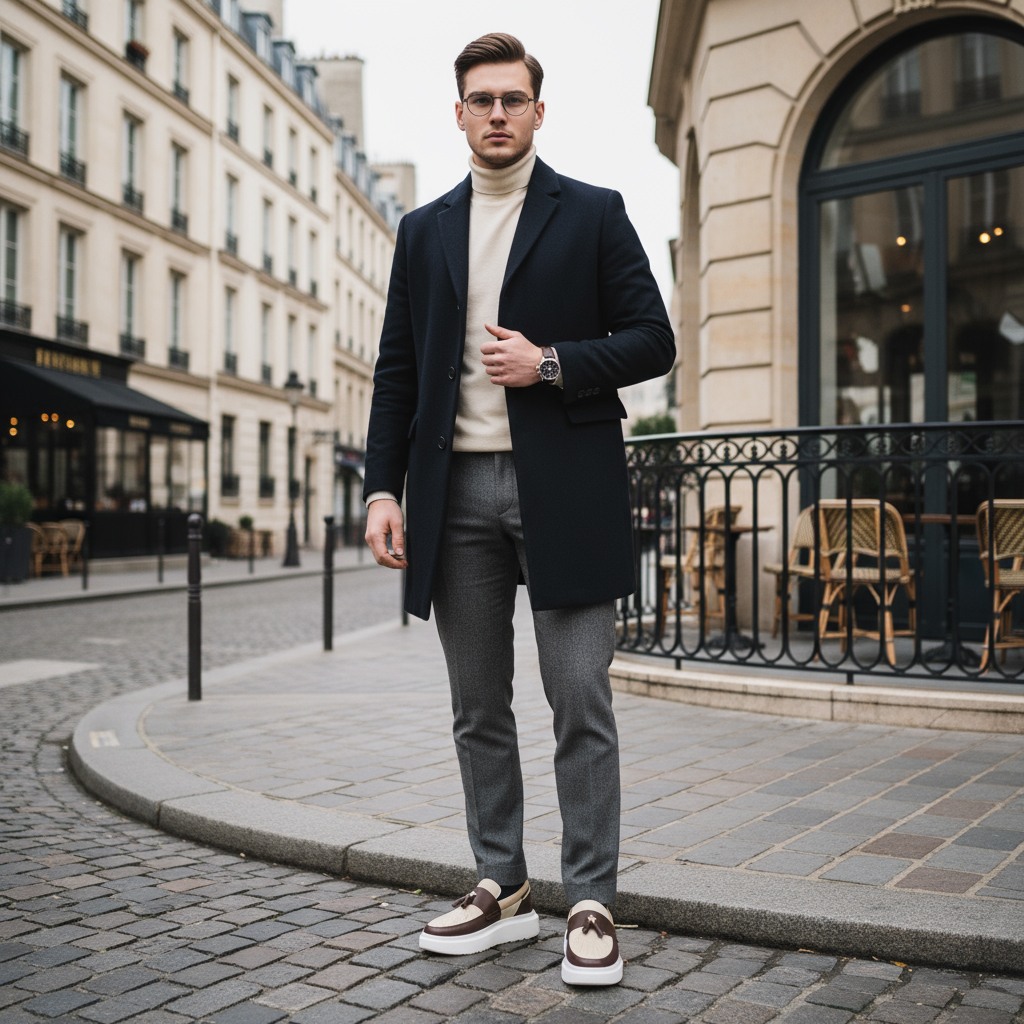 Badou Brown-Bone Sneakers