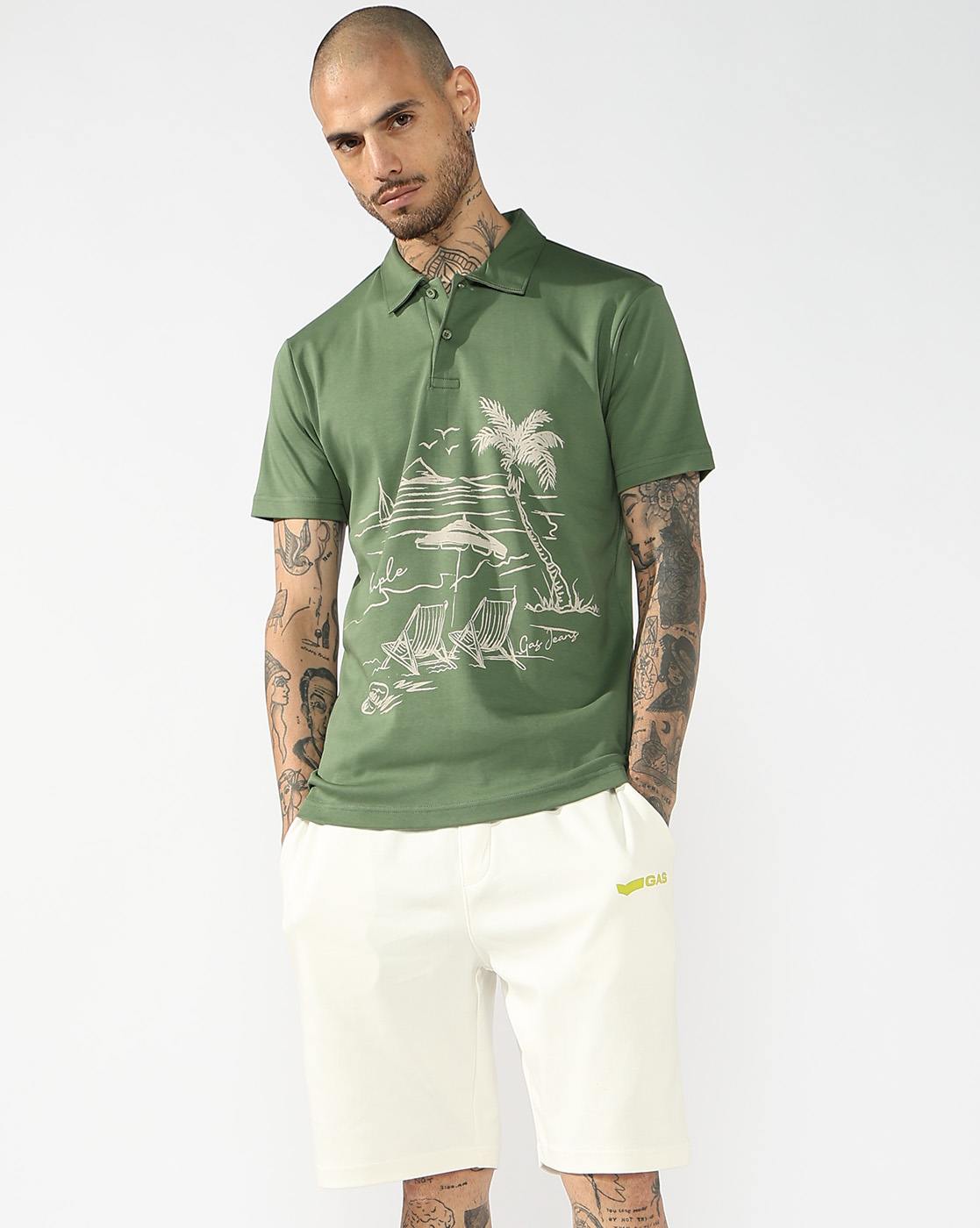 GAS | Subtle Print Regular Fit Polo