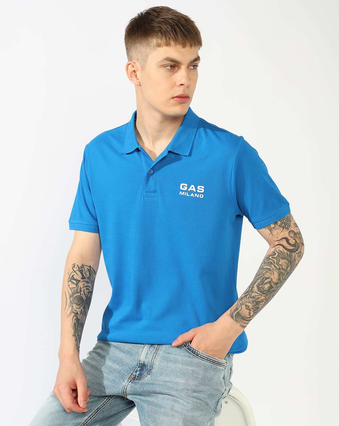 GAS | Regular Fit Polo T-shirt with Milano Heritage Branding