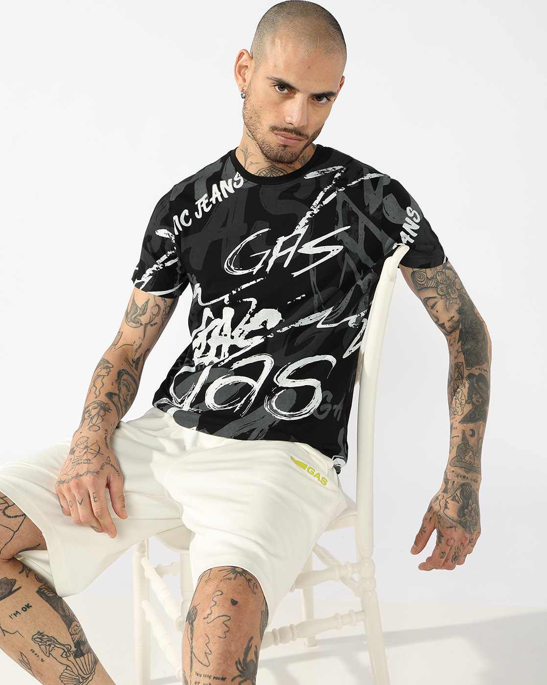 GAS | AOP Graphic Print Regular Fit T-Shirt