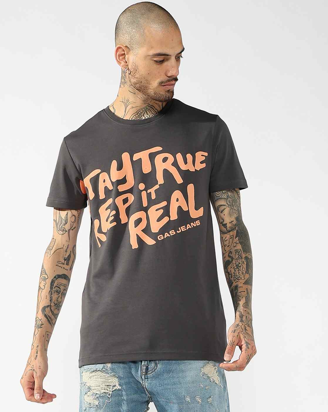GAS | Typographic Round Neck Graphic Tee
