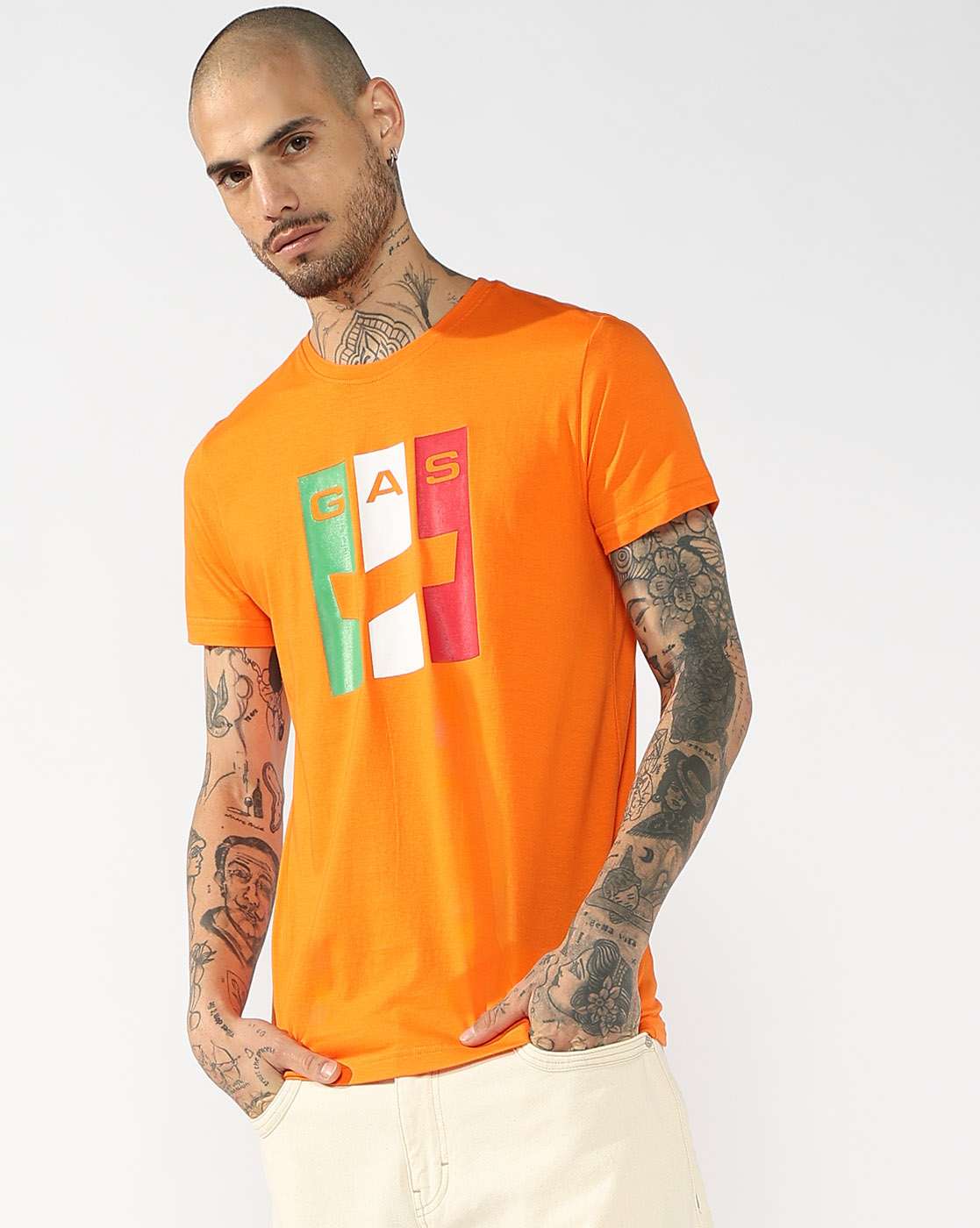 GAS | Italian Flag Graphic Print Tee