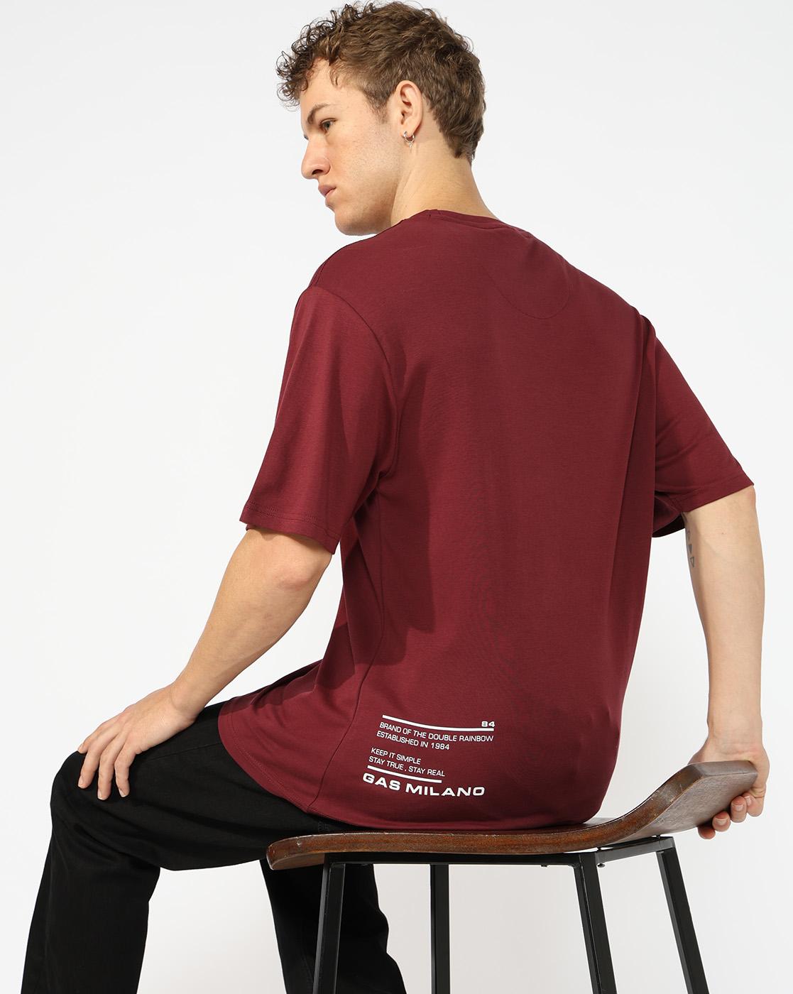 GAS | Oversized Fit Crewneck T-Shirt with Bold Logo