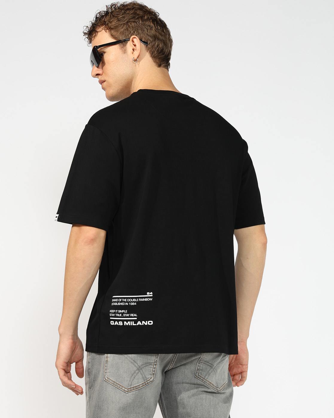 GAS | Oversized Fit Crewneck T-Shirt with Bold Logo