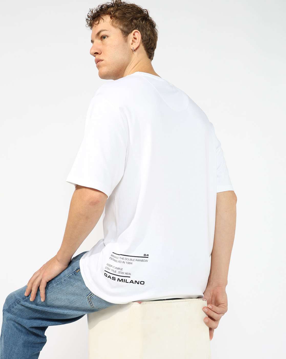GAS | Oversized Fit Crewneck T-Shirt with Bold Logo
