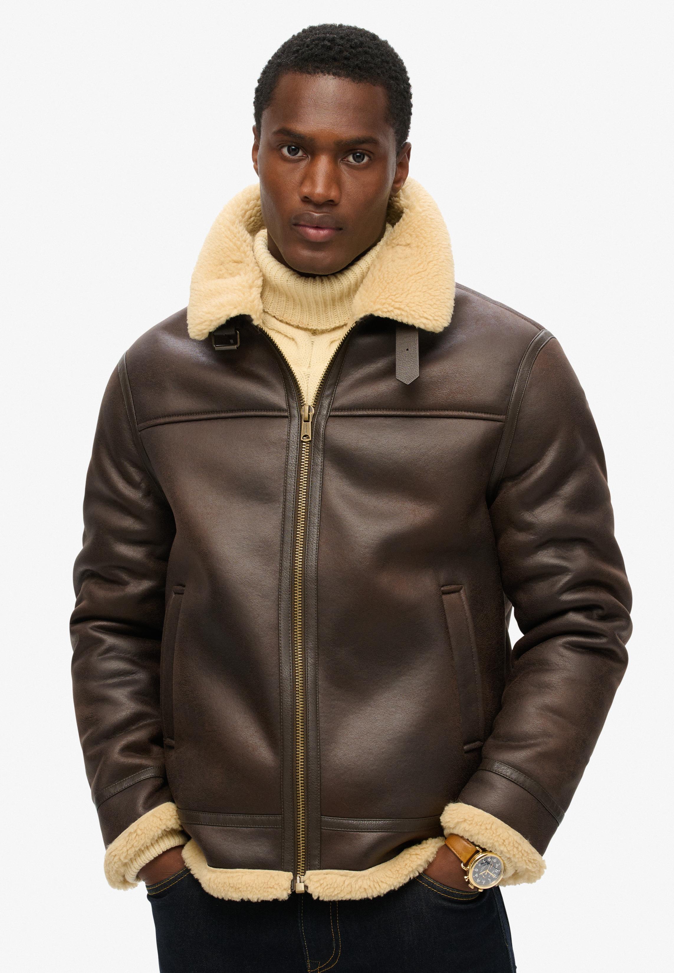 ジャケット・アウター Faux Shearling Aviator Jacket FAUX SHEARLING AVIATOR JACKET