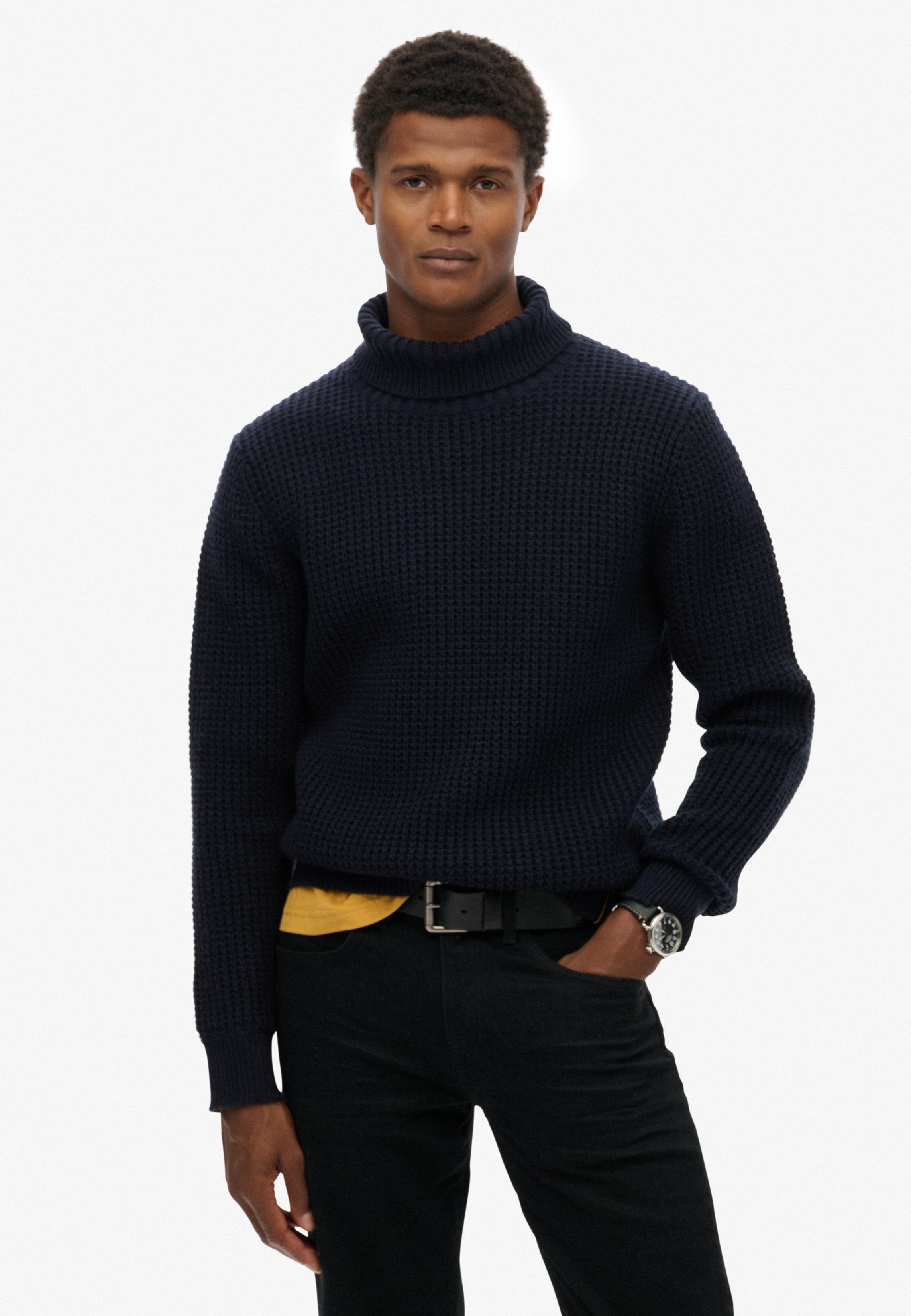 MERCHANT TEXTURED ROLL NECK
